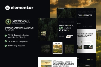 Growscape - Landscape Gardening Elementor Template Kit