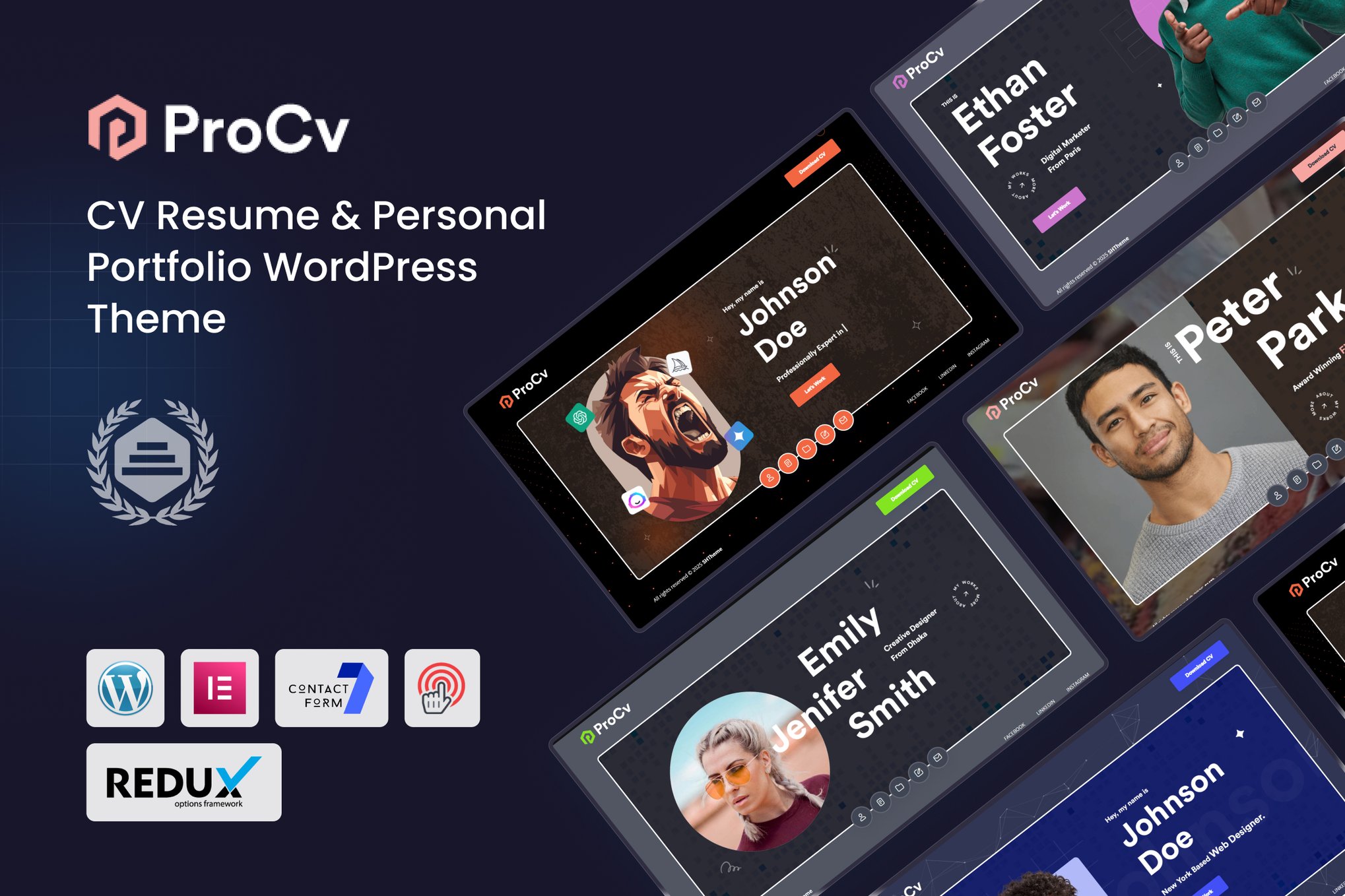 ProCv – CV Resume & Personal Portfolio WordPress 1.0
