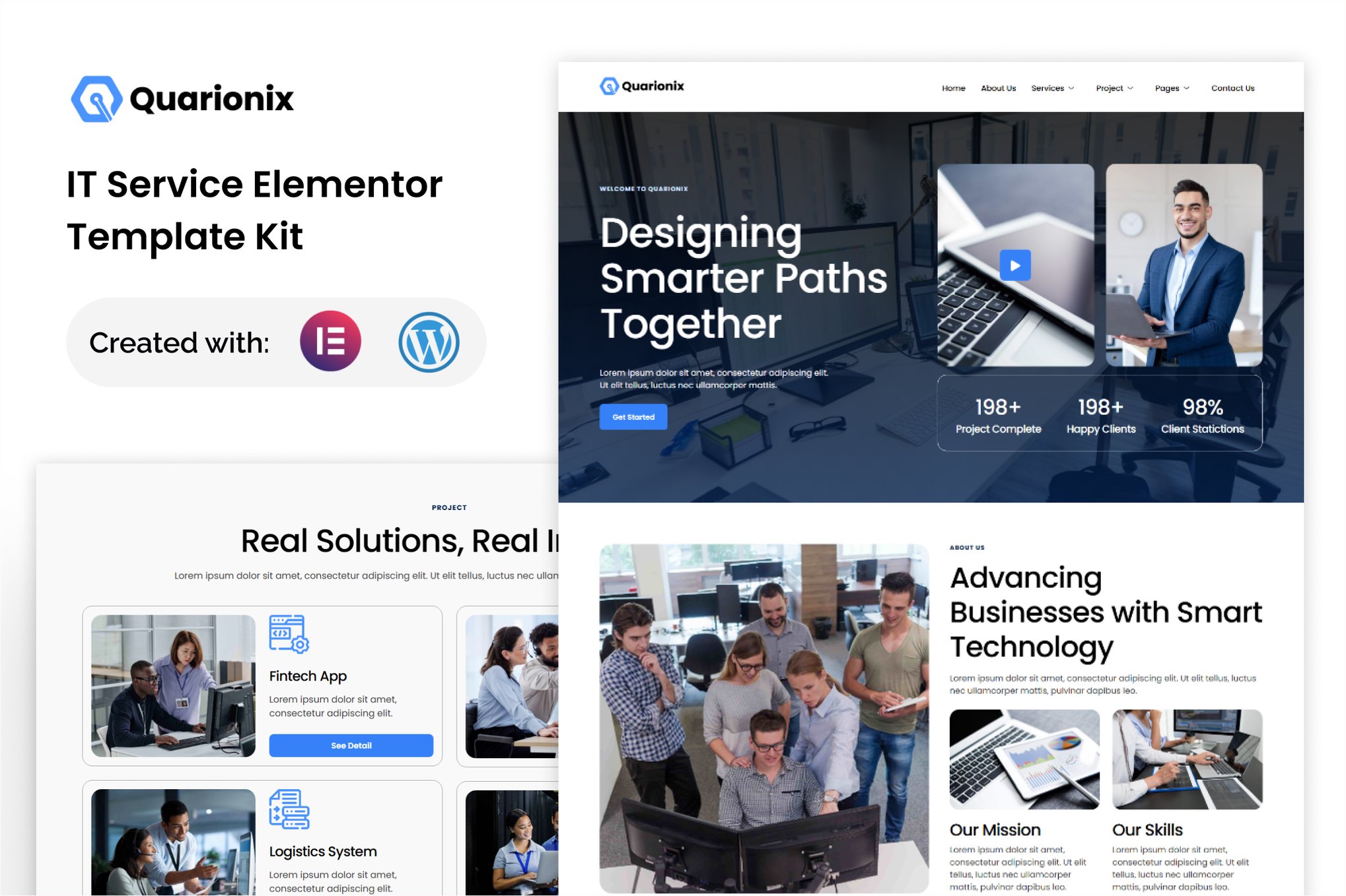 Quarionix – IT Service Elementor Template Kit