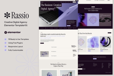 Rassio - Creative Digital Agency Elementor Template Kit