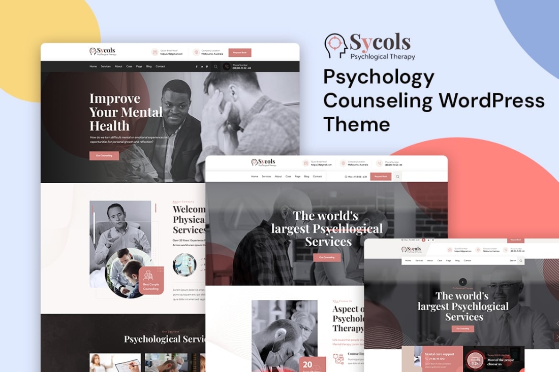Sycols - Psychology Counseling WordPress Theme 1.0