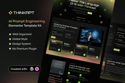 Thinkapt - AI Prompt Engineering  Elementor Template Kit