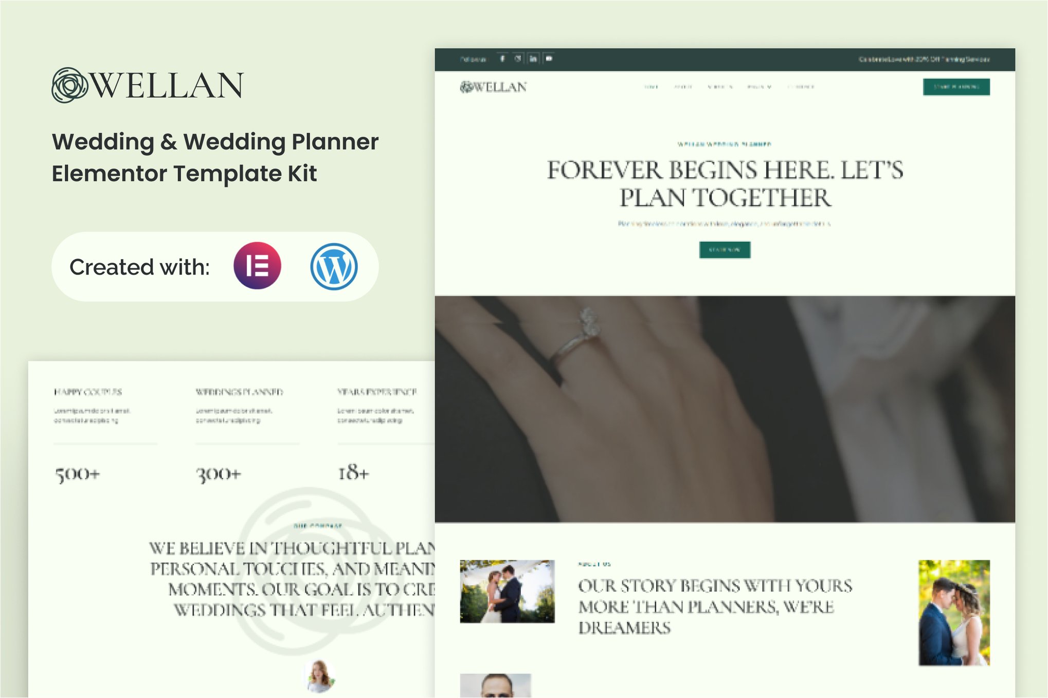 Wellan – Wedding & Wedding Planner Elementor Template Kit