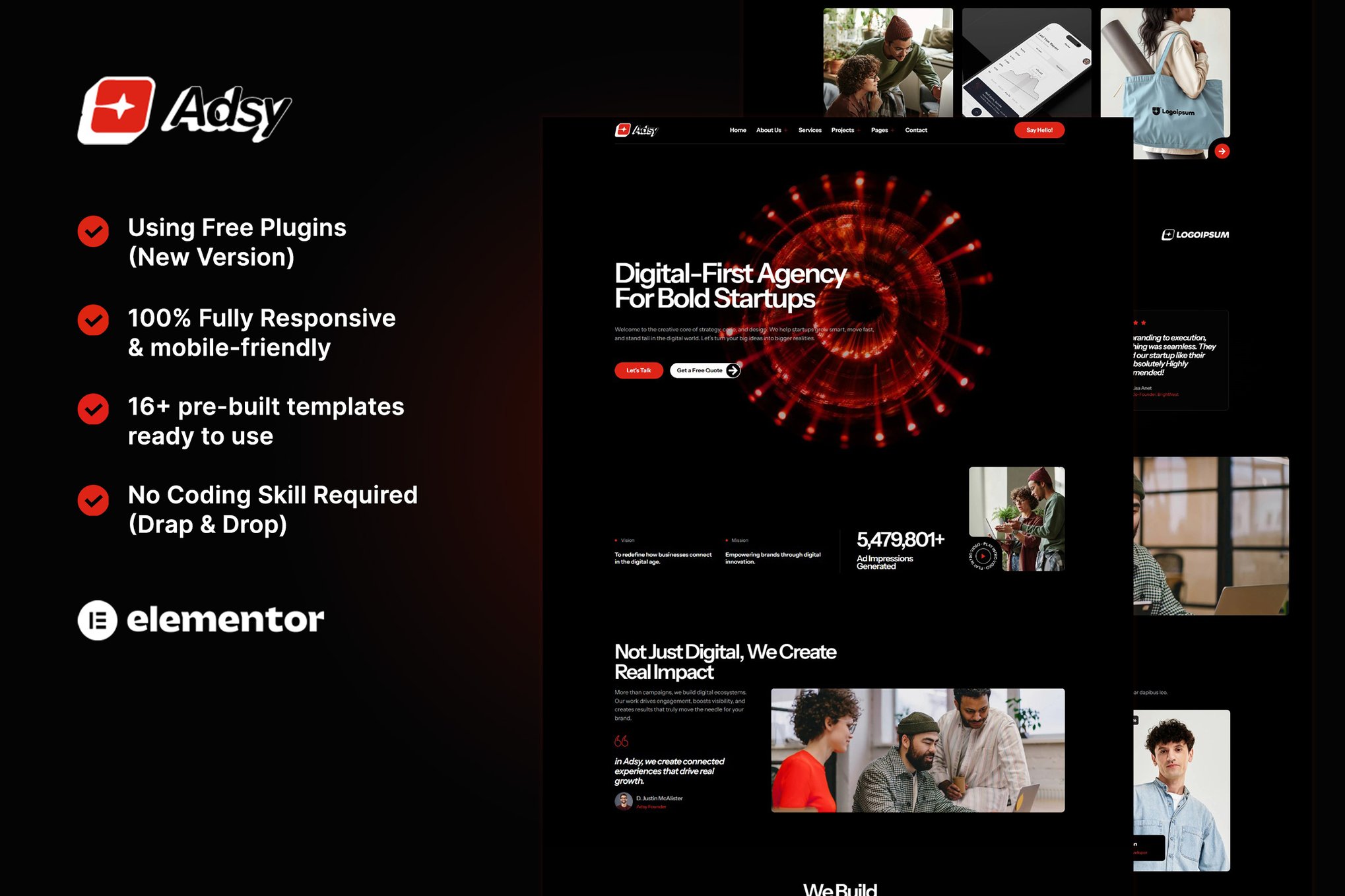 Adsy - Digital Agency Elementor Template Kit