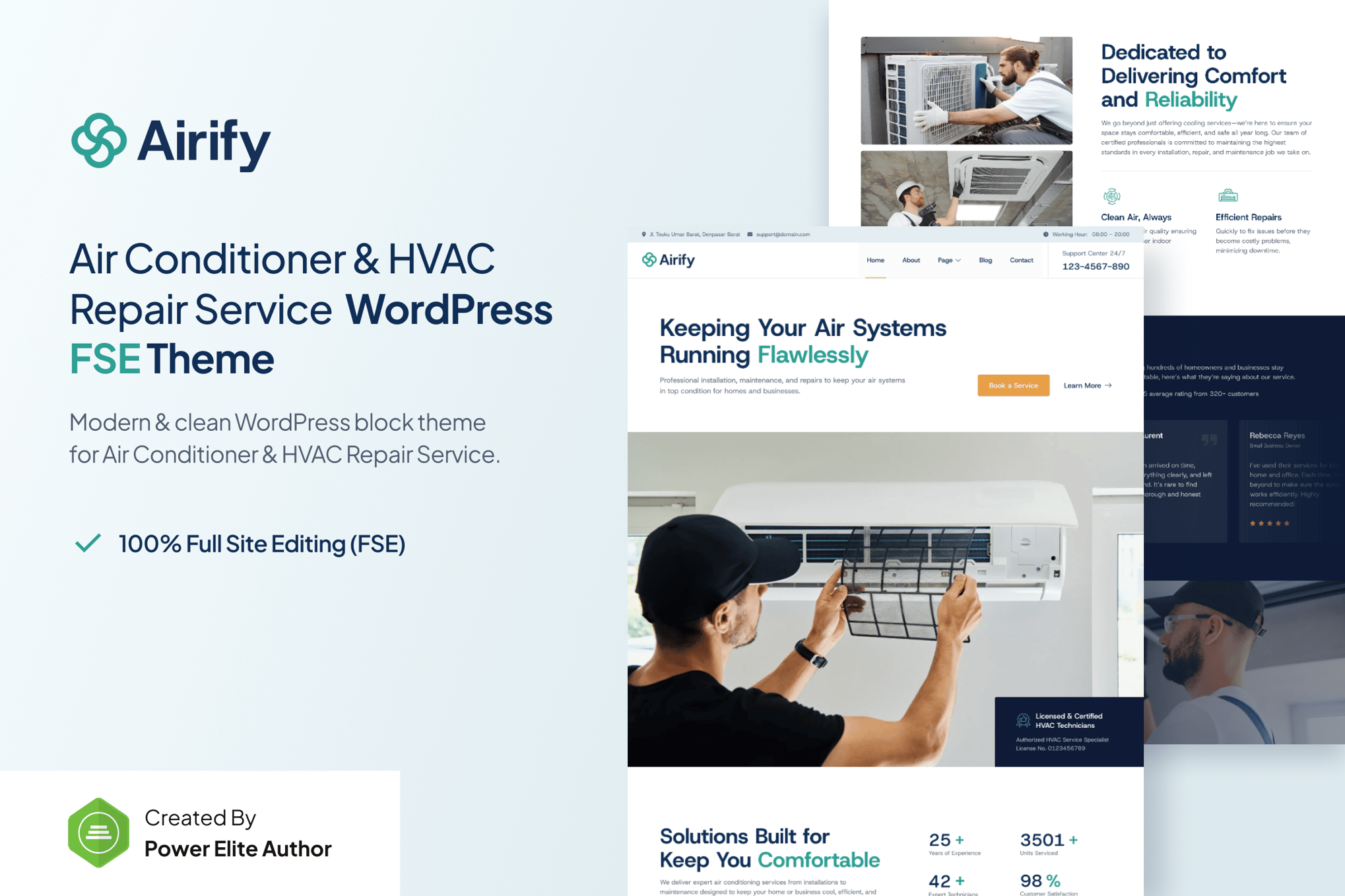 Airify – HVAC Repair Service FSE WordPress Theme 1.0.0