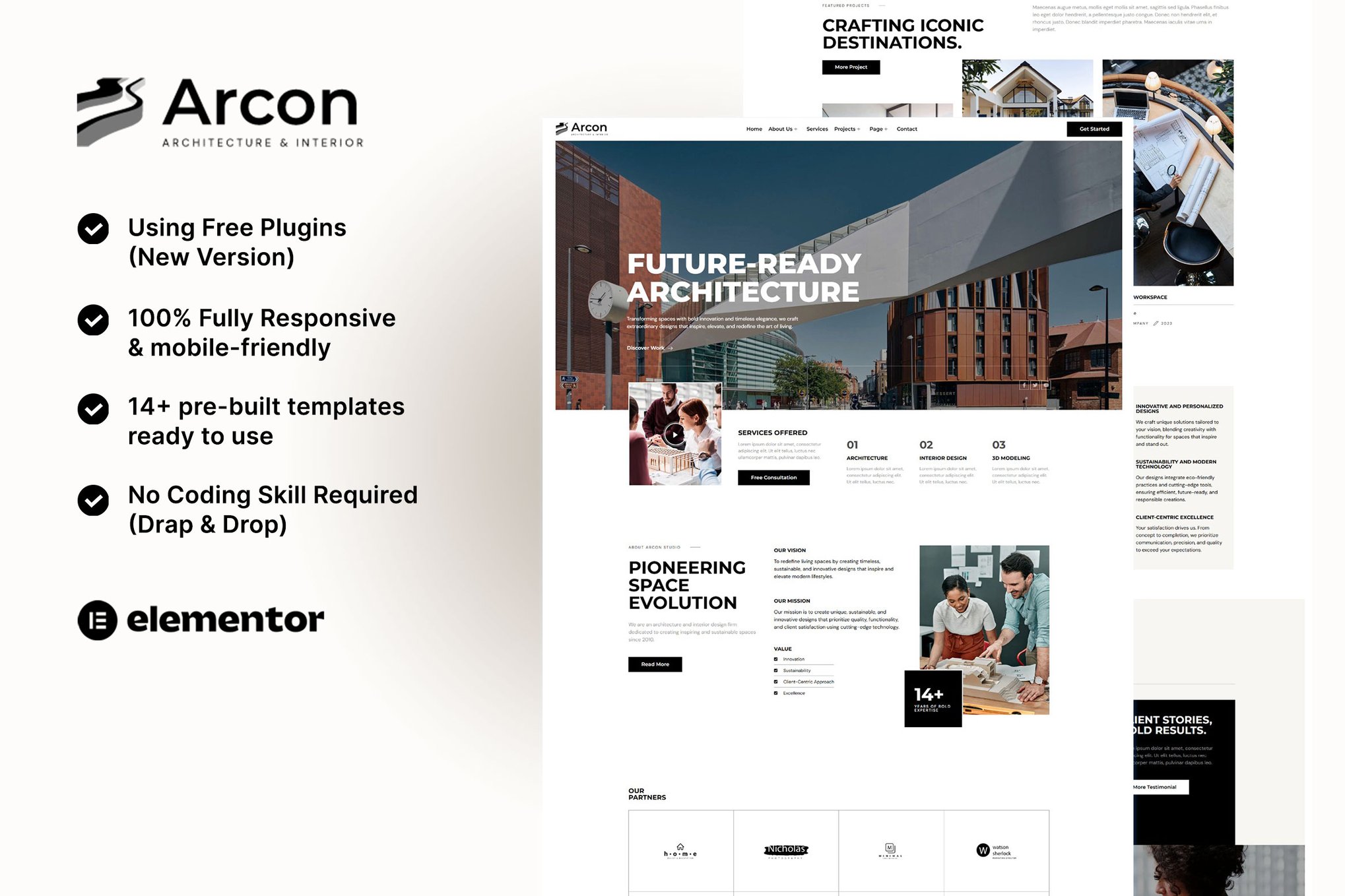 Arcon - Architecture & Interior Elementor Template Kit