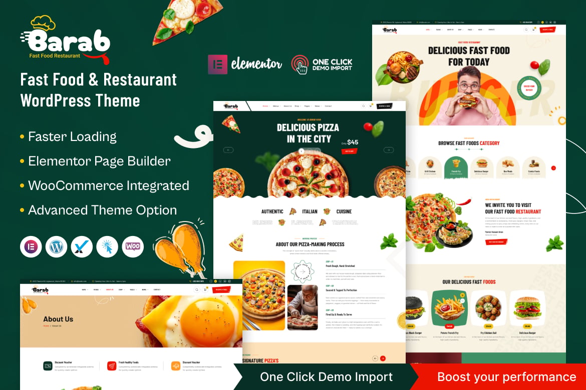 Barab – Fast Food & Restaurant WordPress Theme 1.0.3