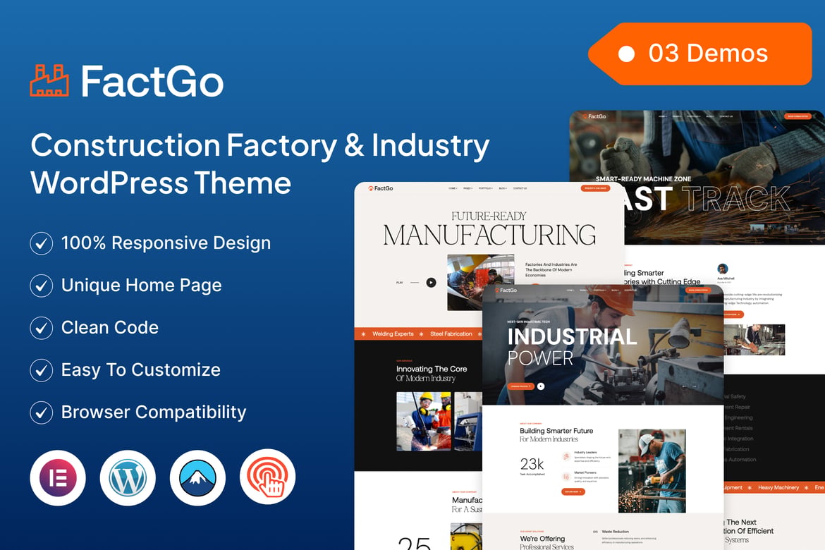 FactGo – Construction Factory & Industry WordPress Theme 1.0.4