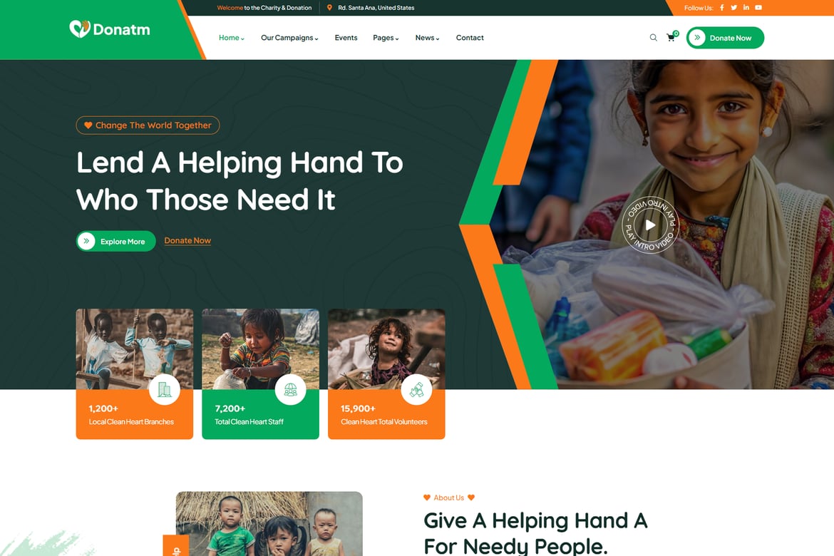 Donatm – Nonprofit Charity WordPress Theme 1.0.5
