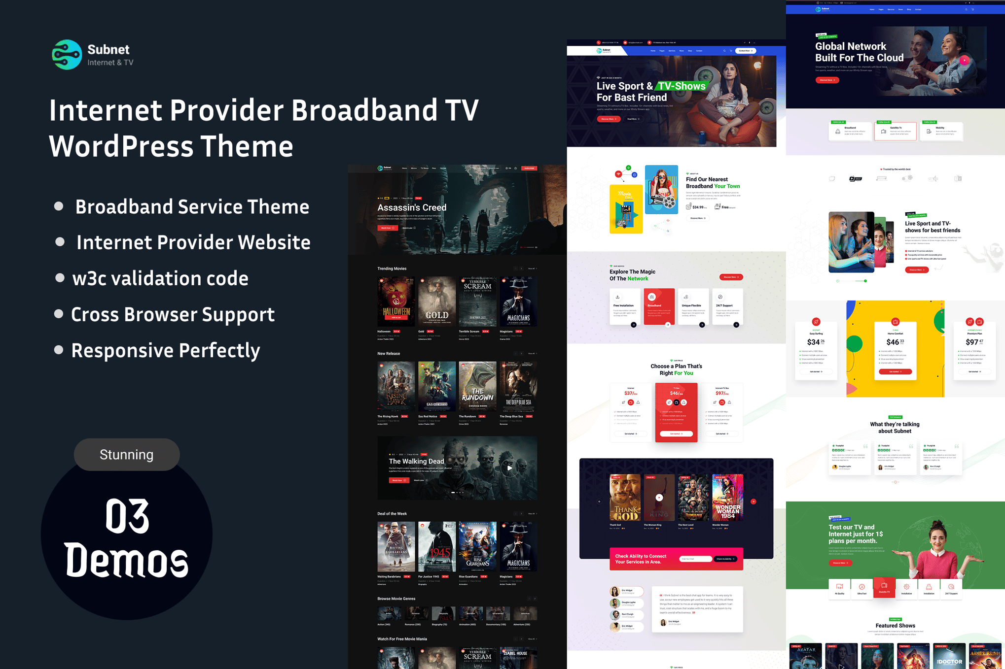 Internet Provider Broadband TV WordPress Theme | I 2.0.0
