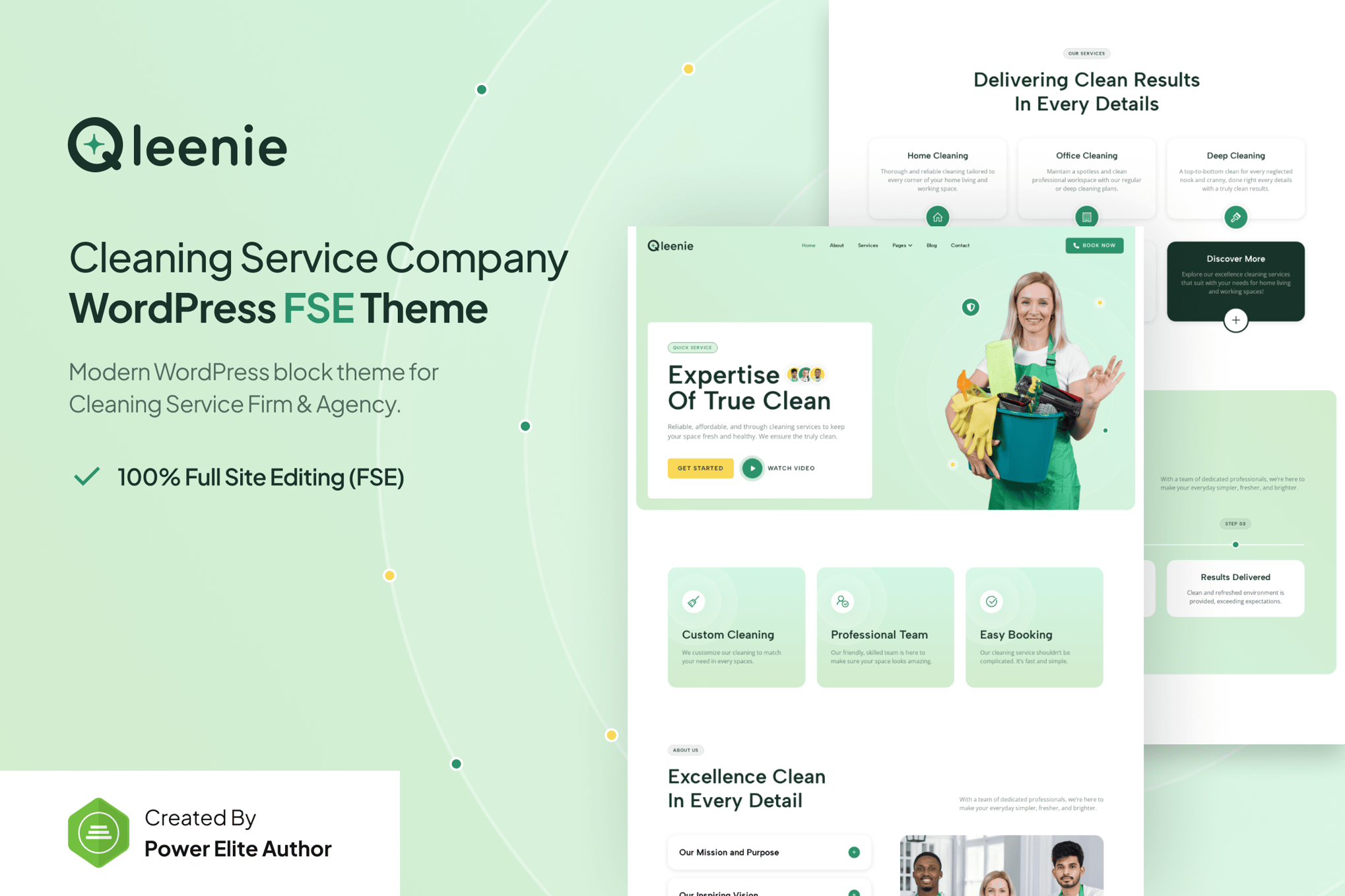 Qleenie – Cleaning Service Company WordPress Theme 1.0.0