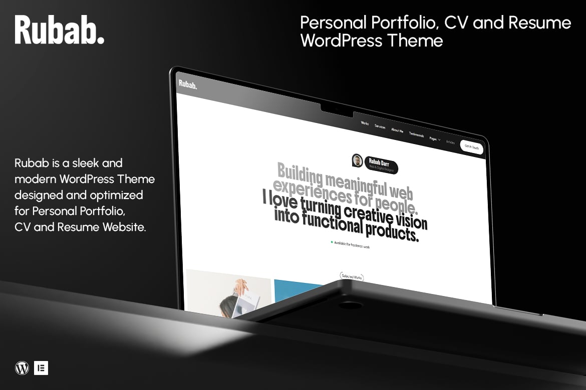 Rubab – Personal Portfolio WordPress Theme 1.0.2