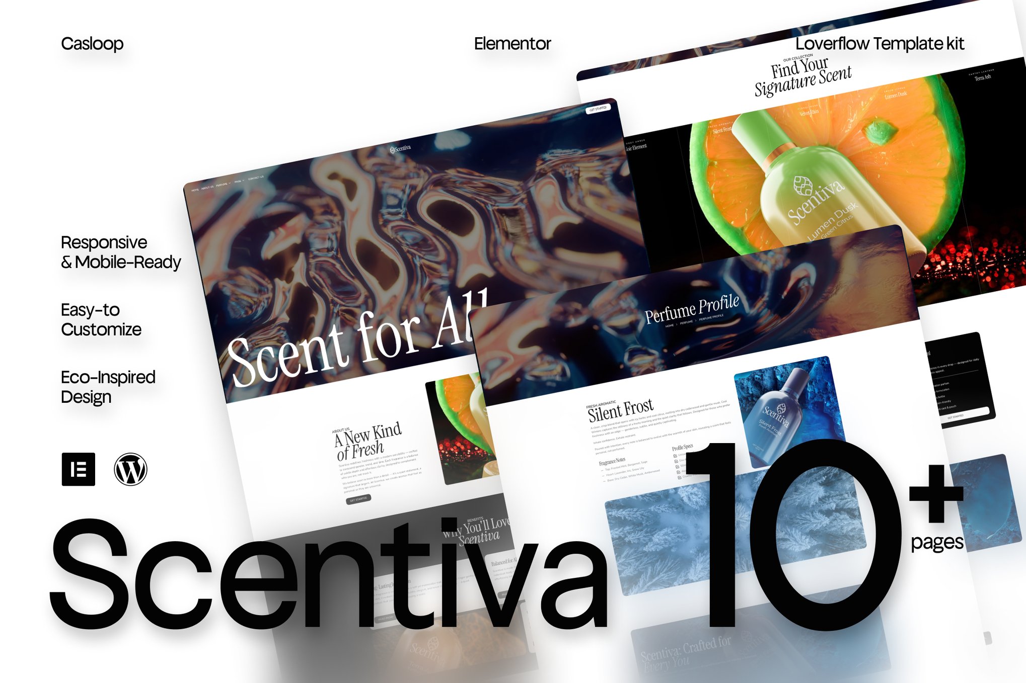 Scentiva - Modern Elegant Perfume & Fregrance Elementor Template Kit