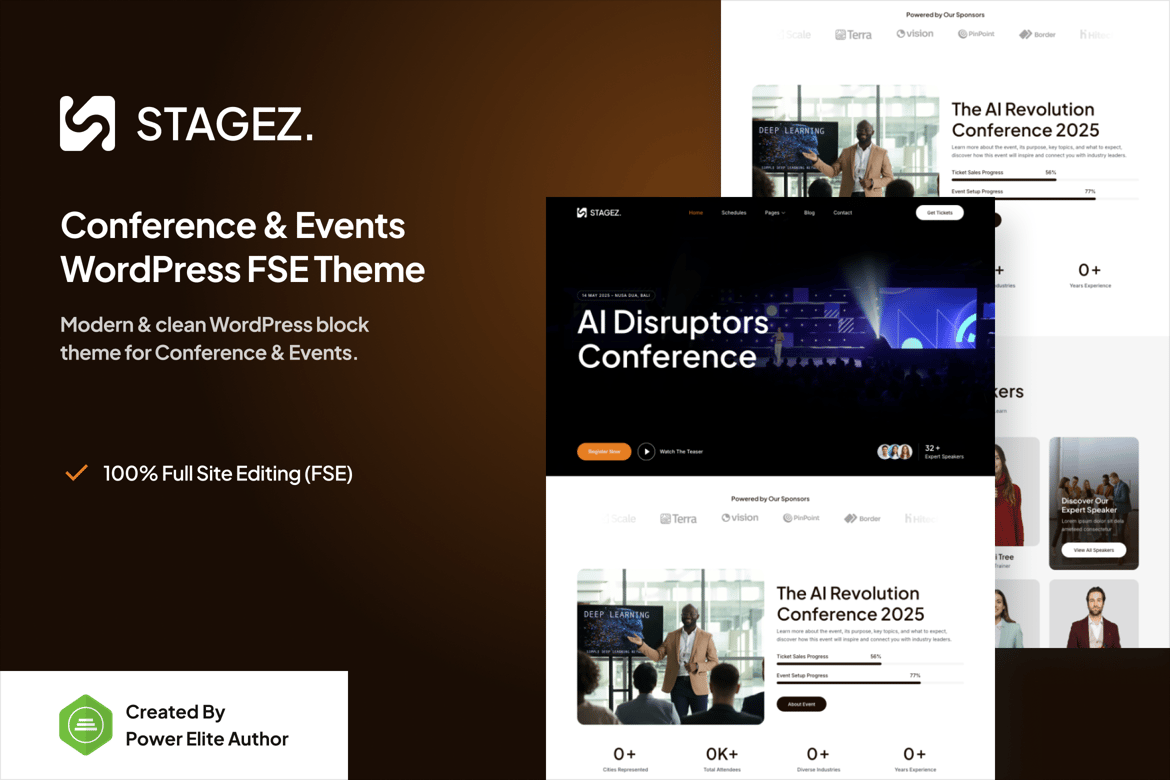 Stagez – Conference and Event FSE WordPress Theme 1.0.1