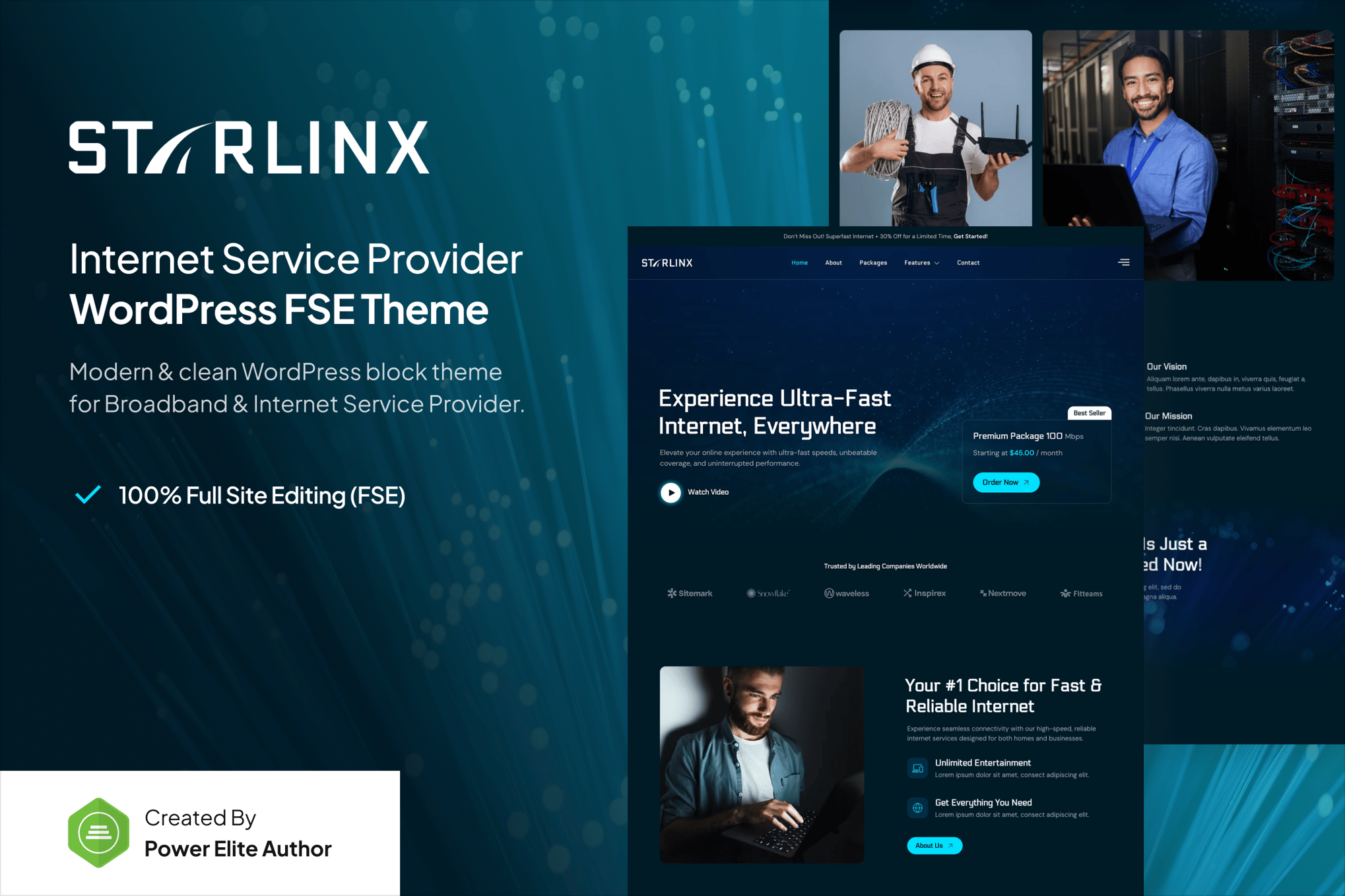 Starlinx – Broadband & Internet WordPress Theme 1.0.1