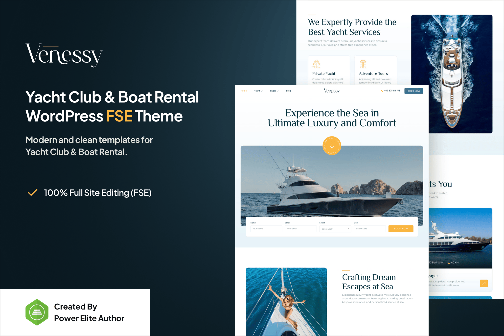 Venessy - Yacht Club & Boat Rental WordPress Theme 1.0.0