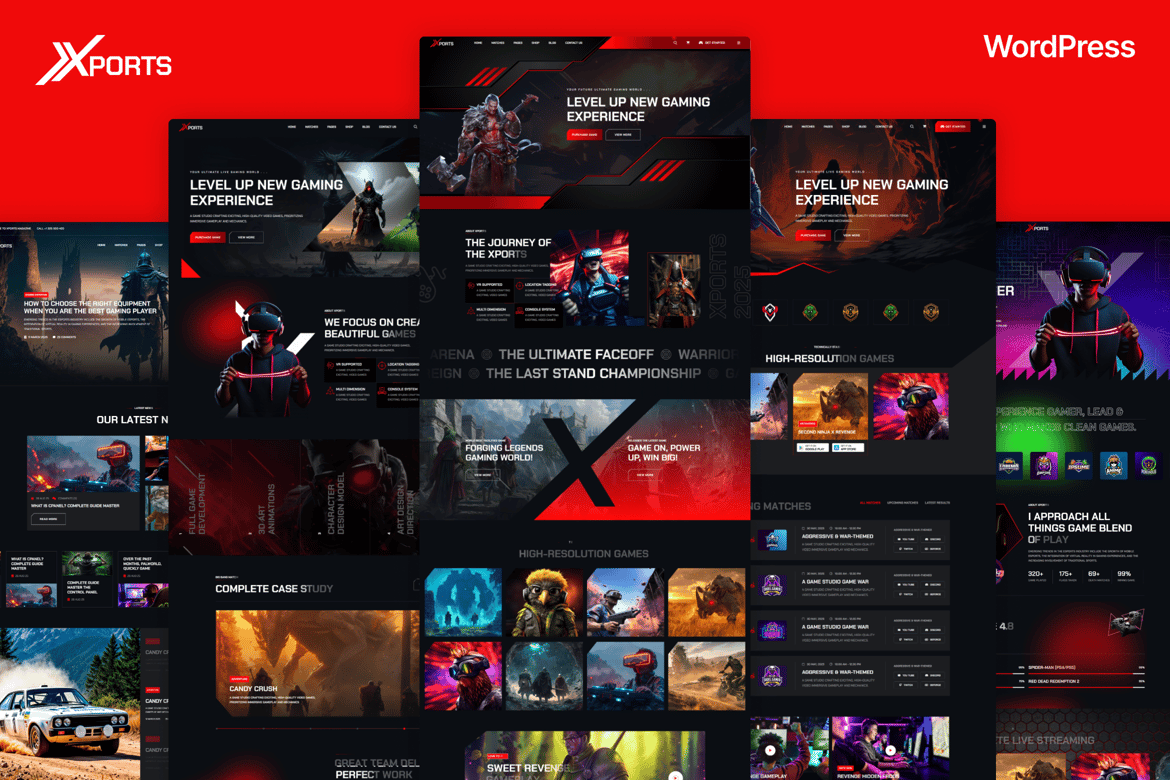 Xports – eSports and Gaming WordPress Theme 1.1.0