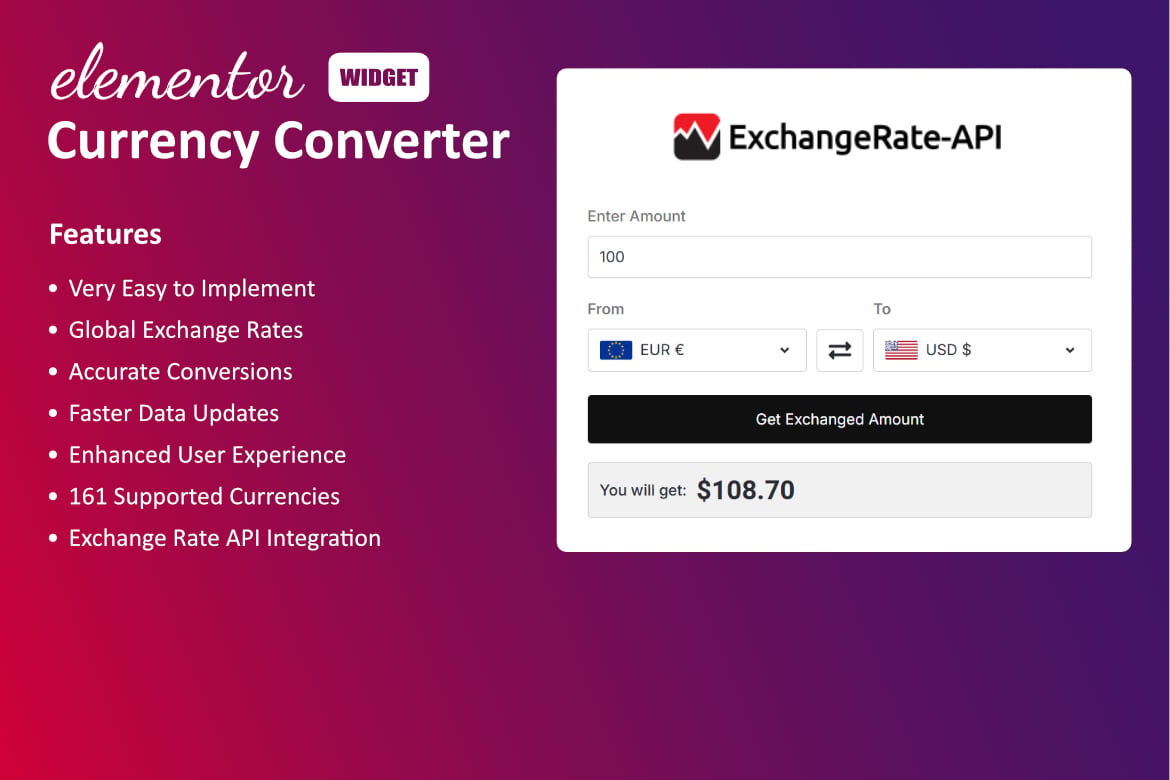 Currency Converter Widget for Elementor 1.3.0