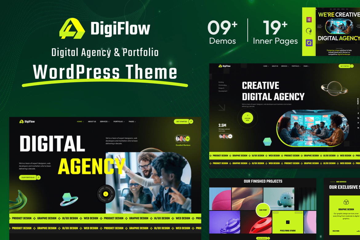 DigiFlow – Digital Agency WordPress Theme 2.1