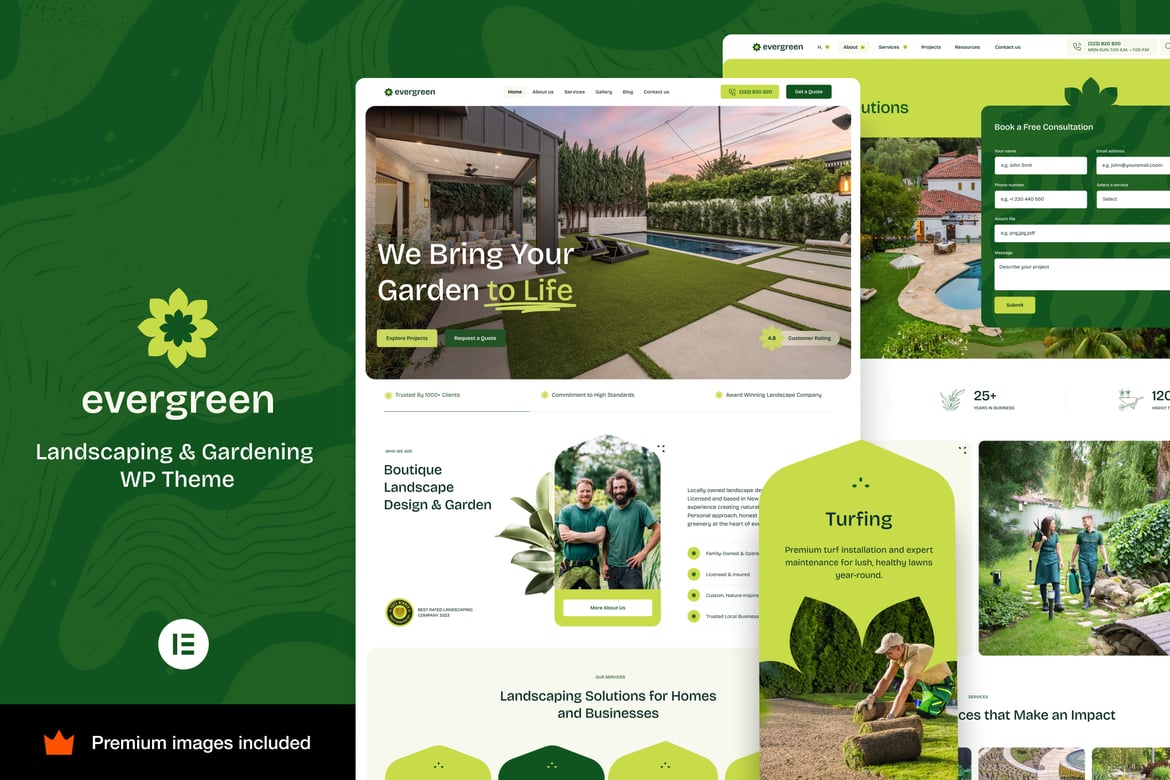 EverGreen – Landscaping Gardening WordPress Theme 16