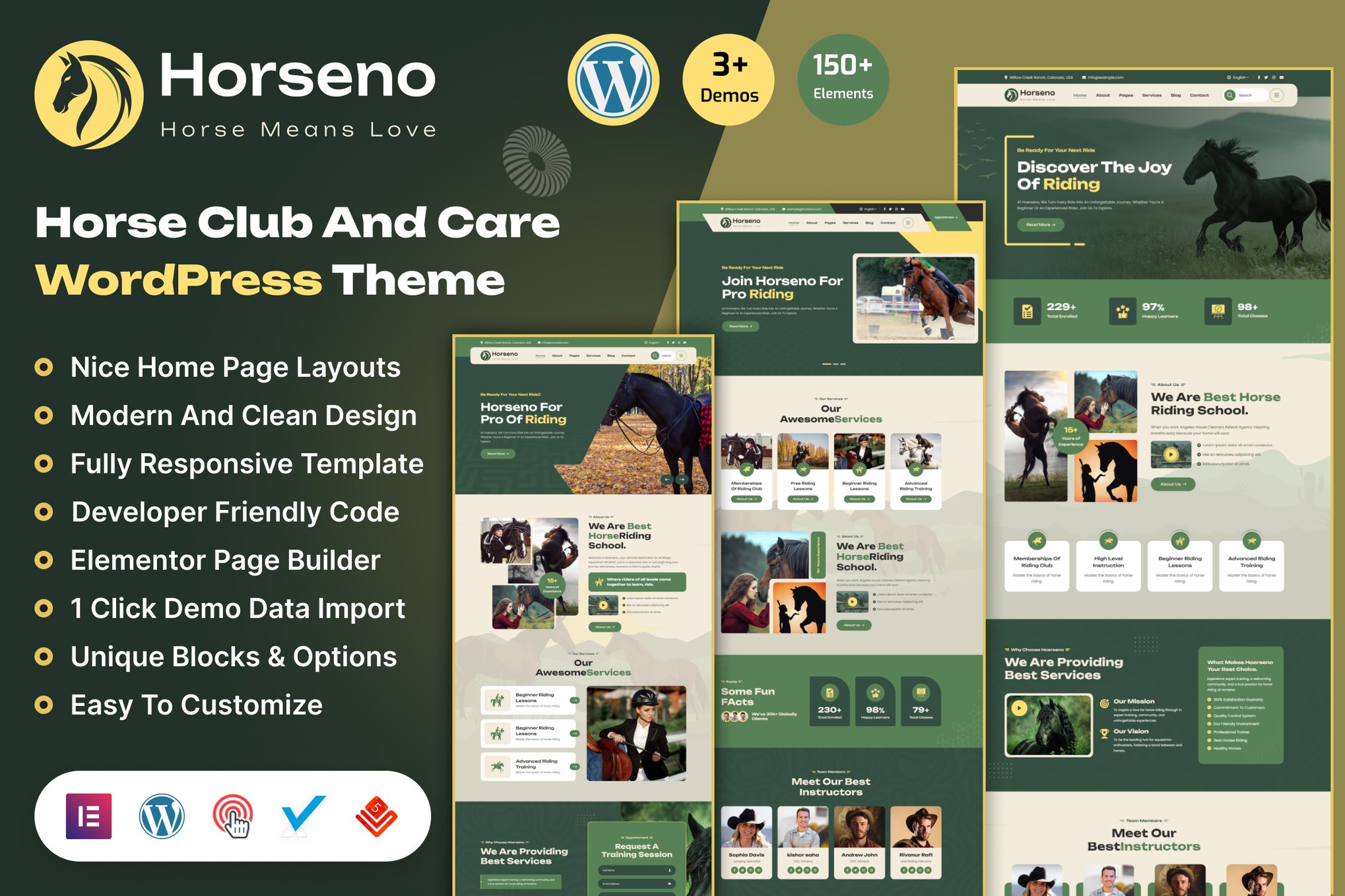 Horseno - Horse Club & Riding Sports Theme 1.1.0