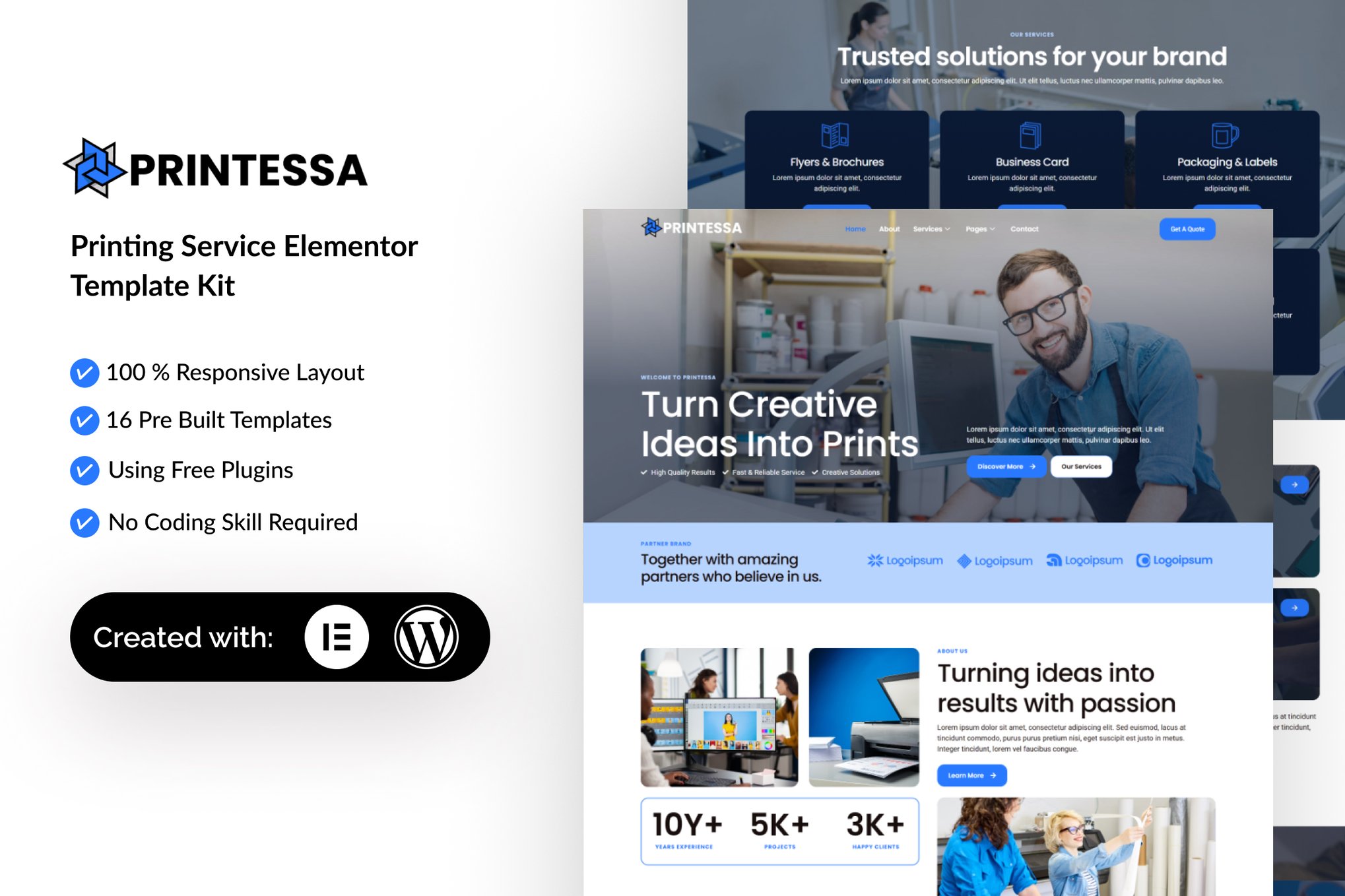 Printesa - Printing Services Elementor Template Kit