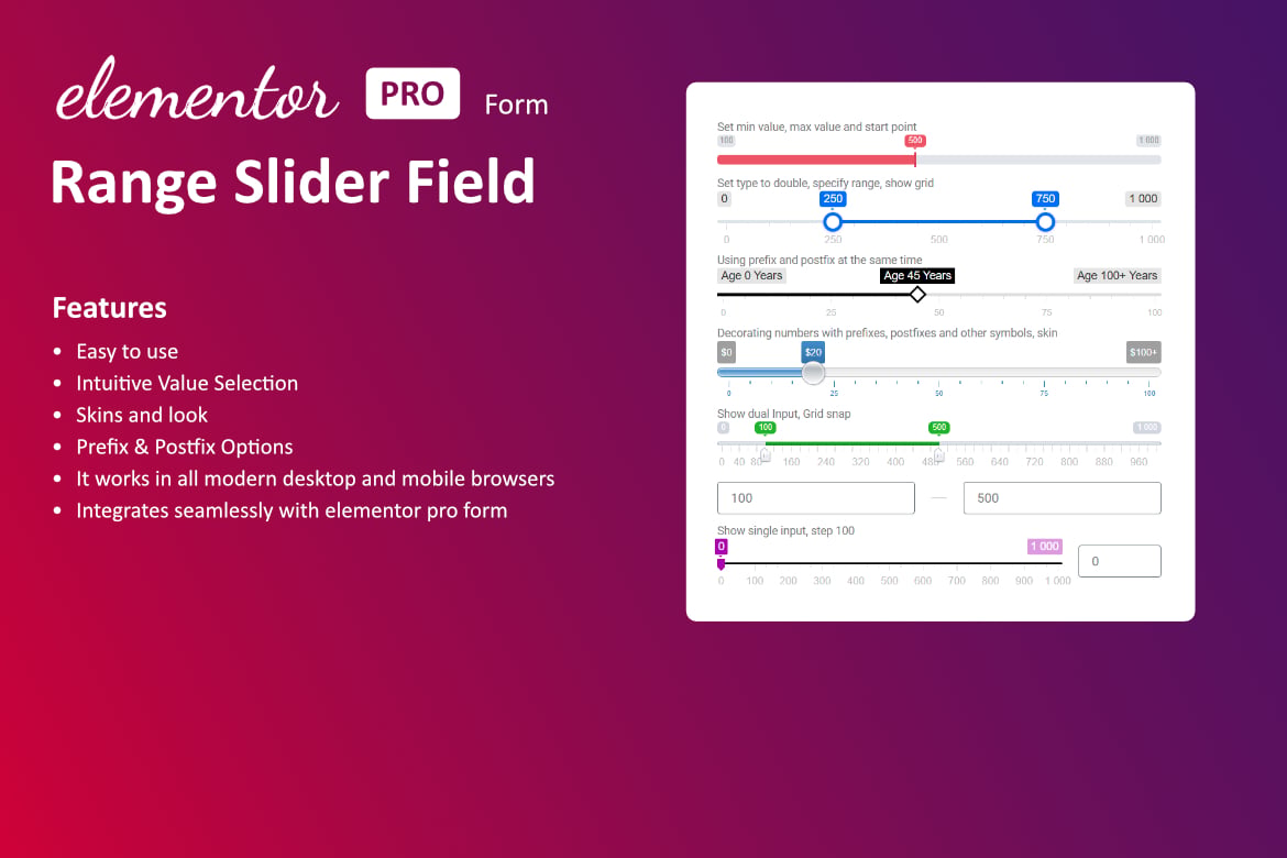 Range Slider Field for Elementor form 1.2.0