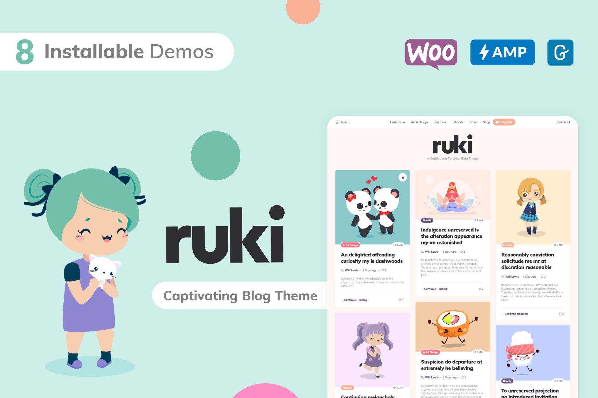 Ruki - A Captivating Personal Blog Theme 1.4.8