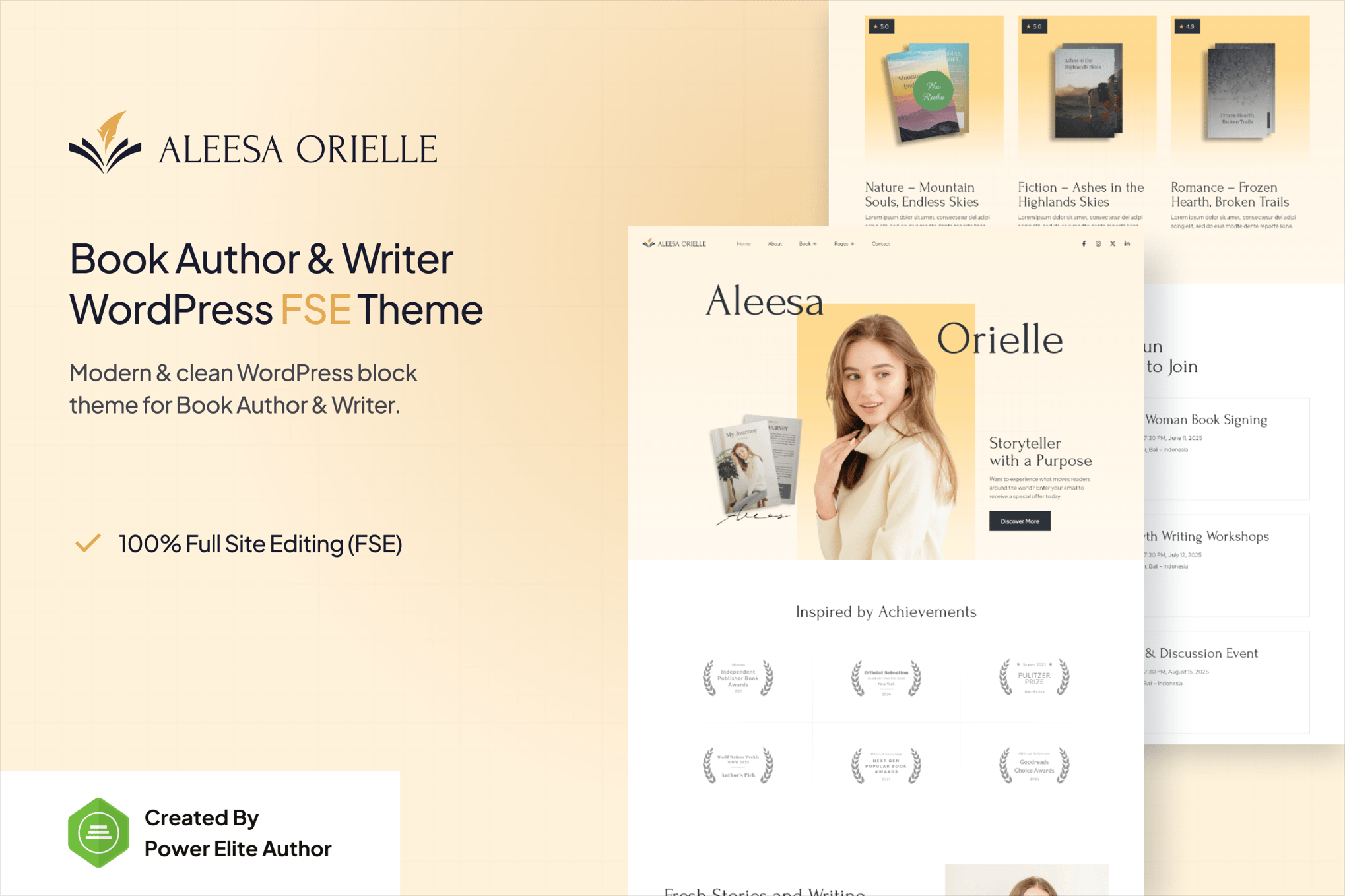 Aleesa – Book Author & Writer Gutenverse WP Theme 1.0.1