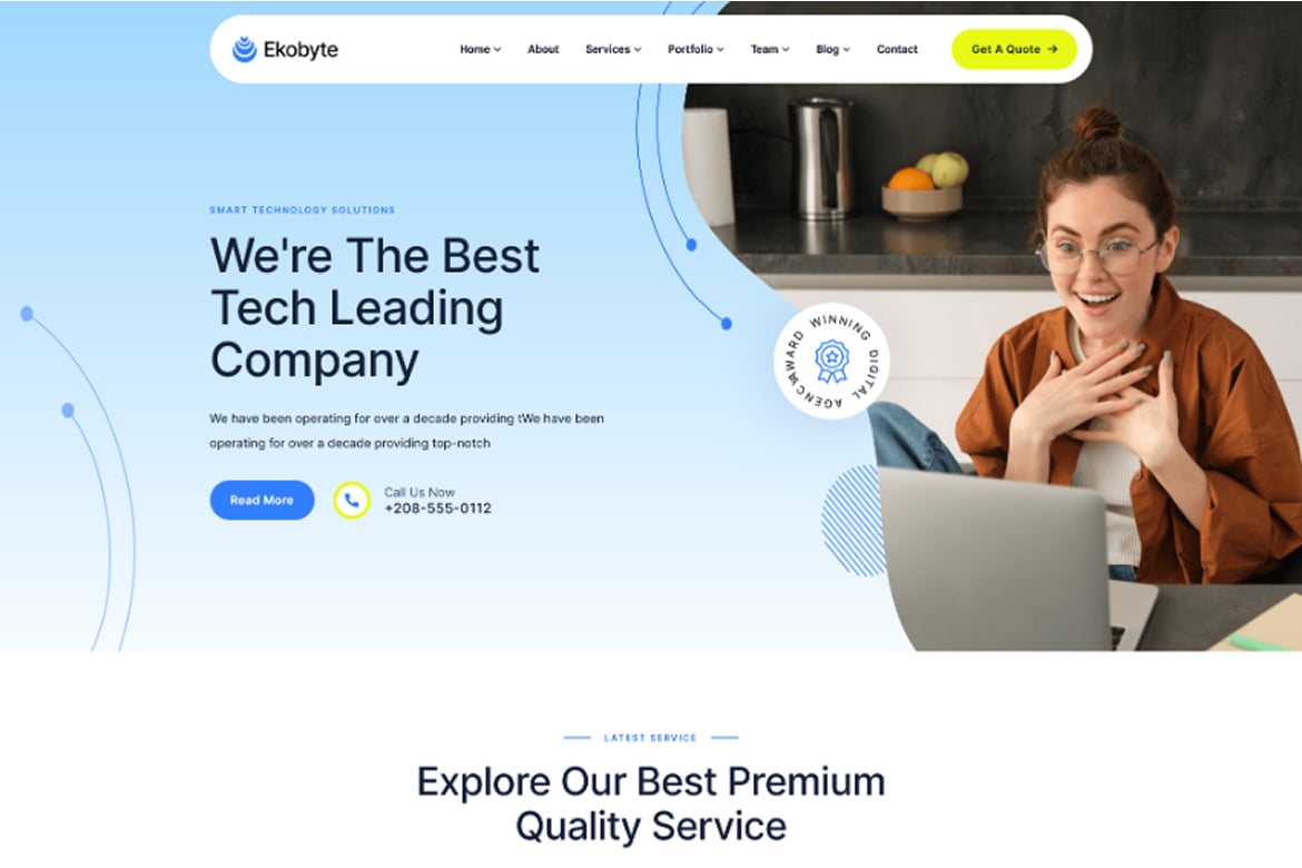 Ekobyte - IT Service & Technology WordPress Theme 1.0.0