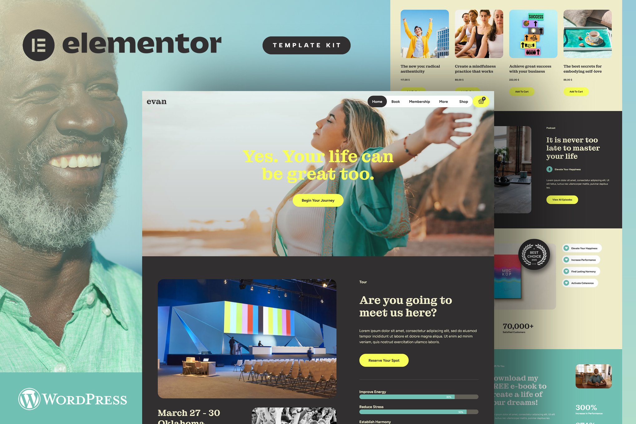 Evan - Life & Business Coach Elementor Pro Template Kit