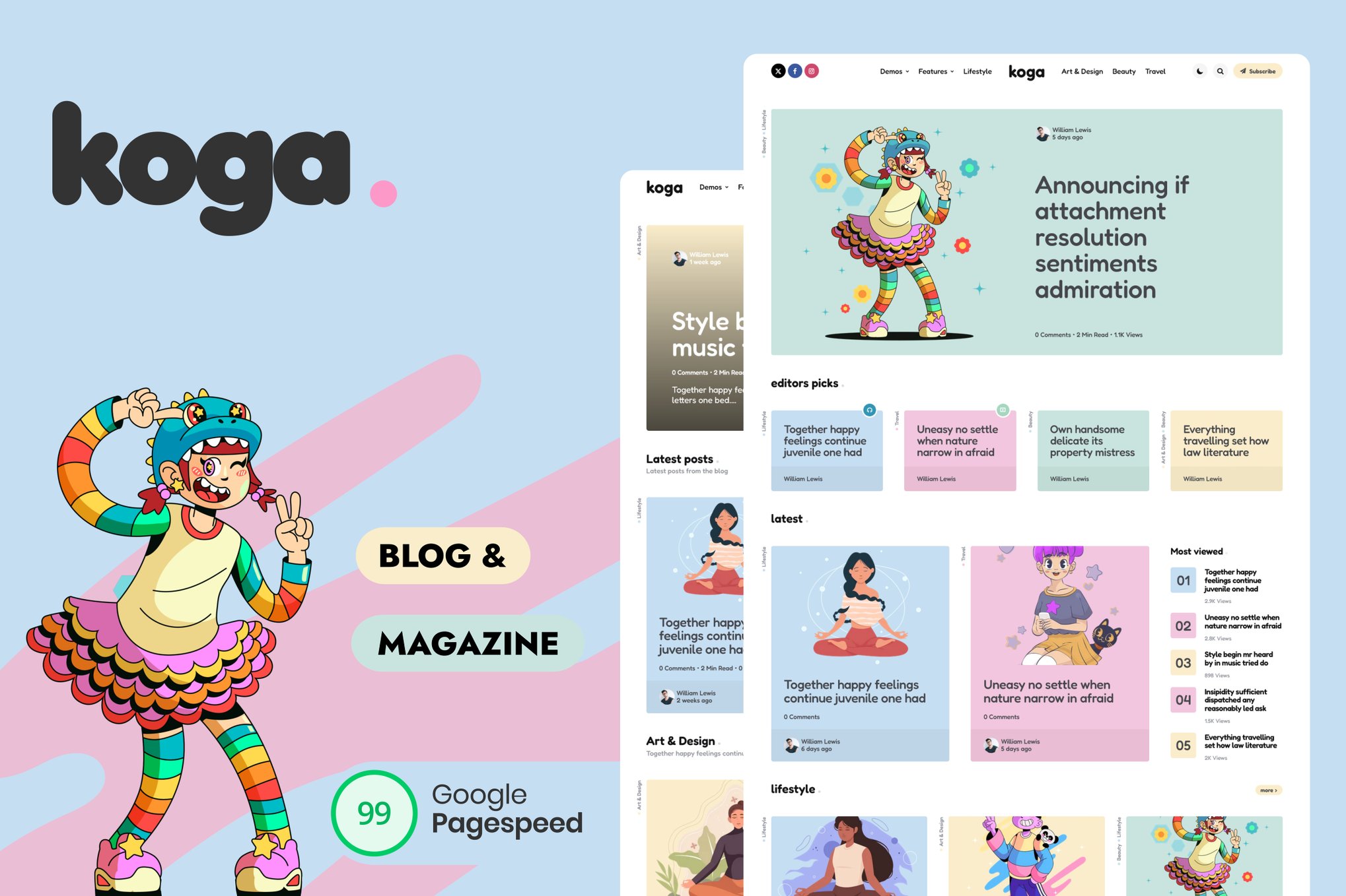 Koga - Blog & Magazine WordPress Theme 1.0.8