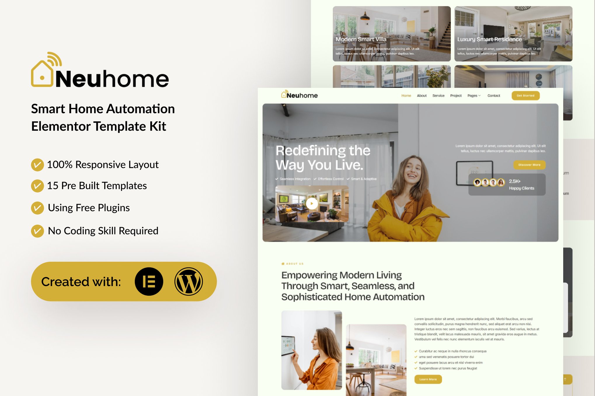 Neuhome - Smart Home Automation Elementor Template Kit