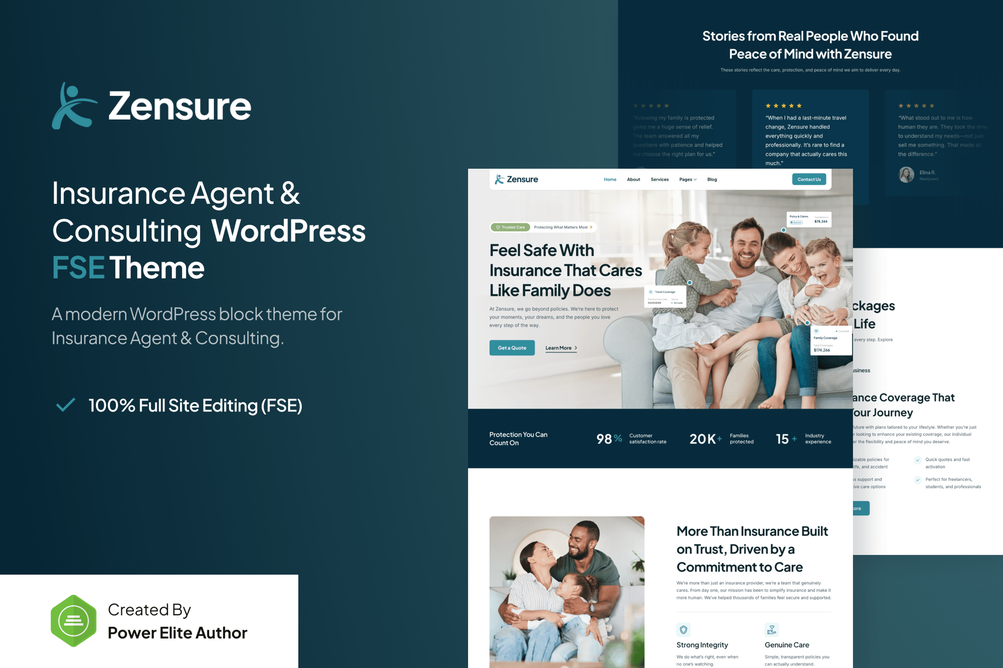 Zensure – Insurance Agent Gutenverse FSE WP Theme 1.0.0