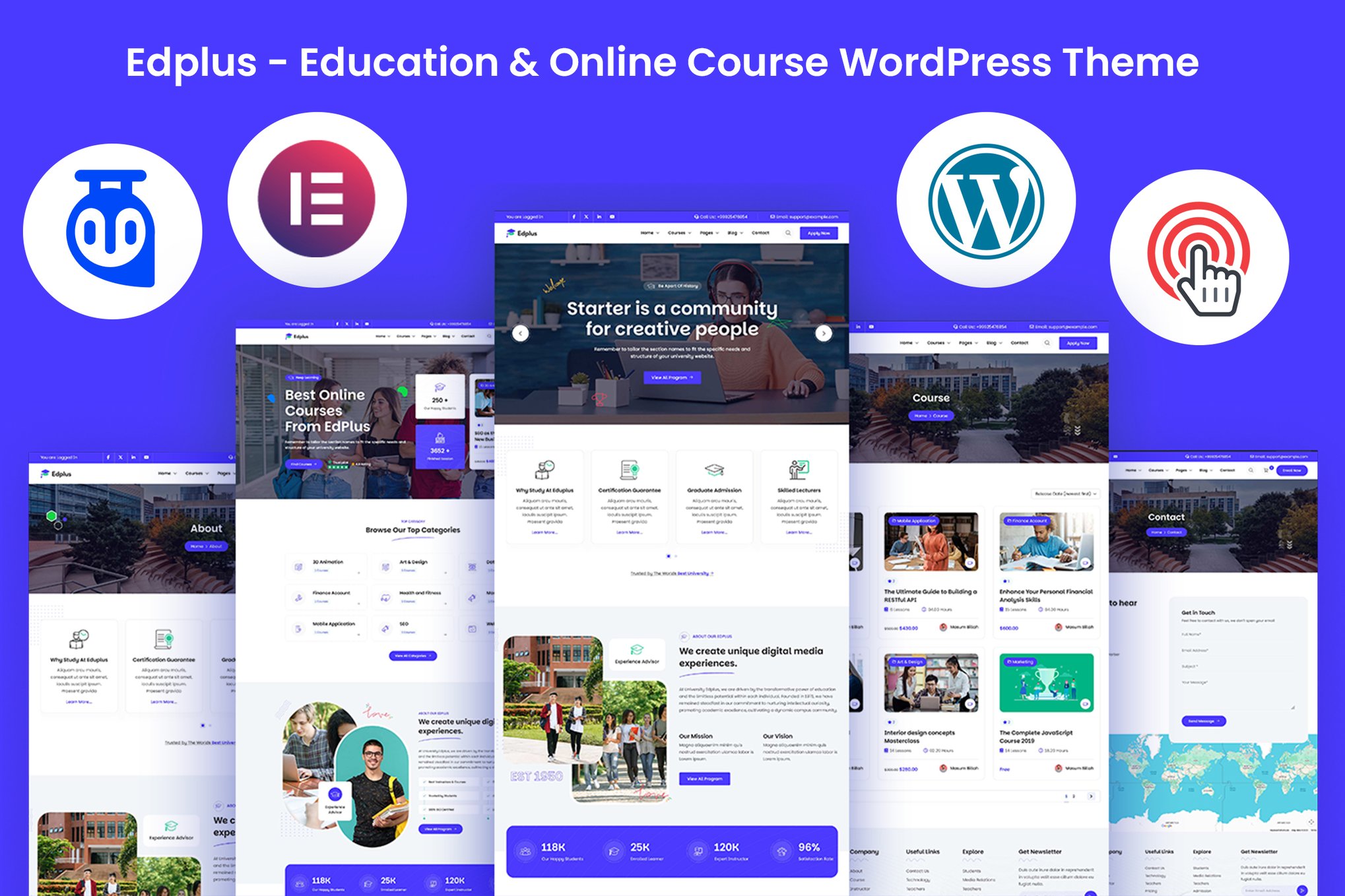 Edplus - Education & Online Course WordPress Theme 1.0.0