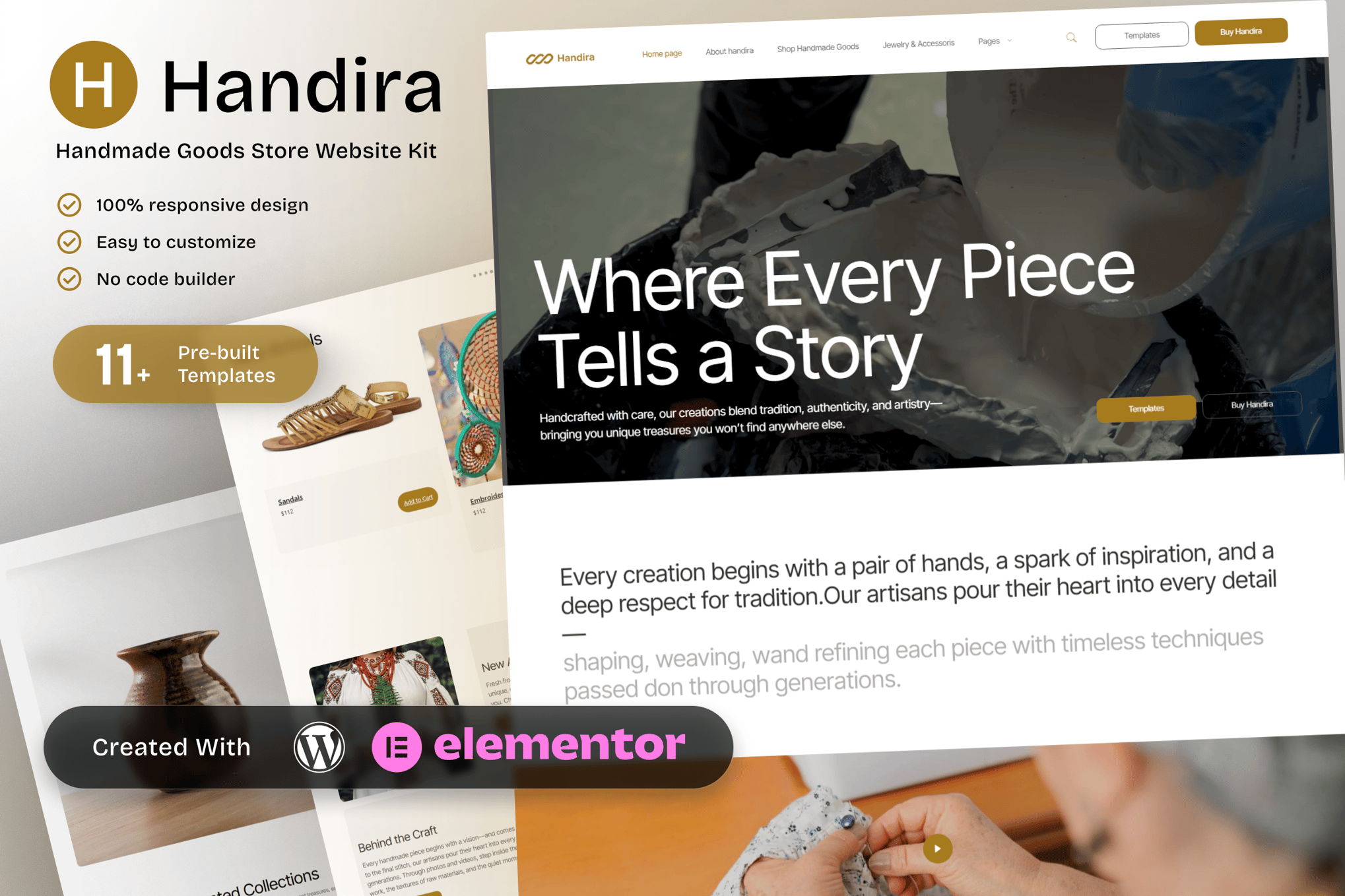 Handira - Handmade Goods Elementor Template Kit
