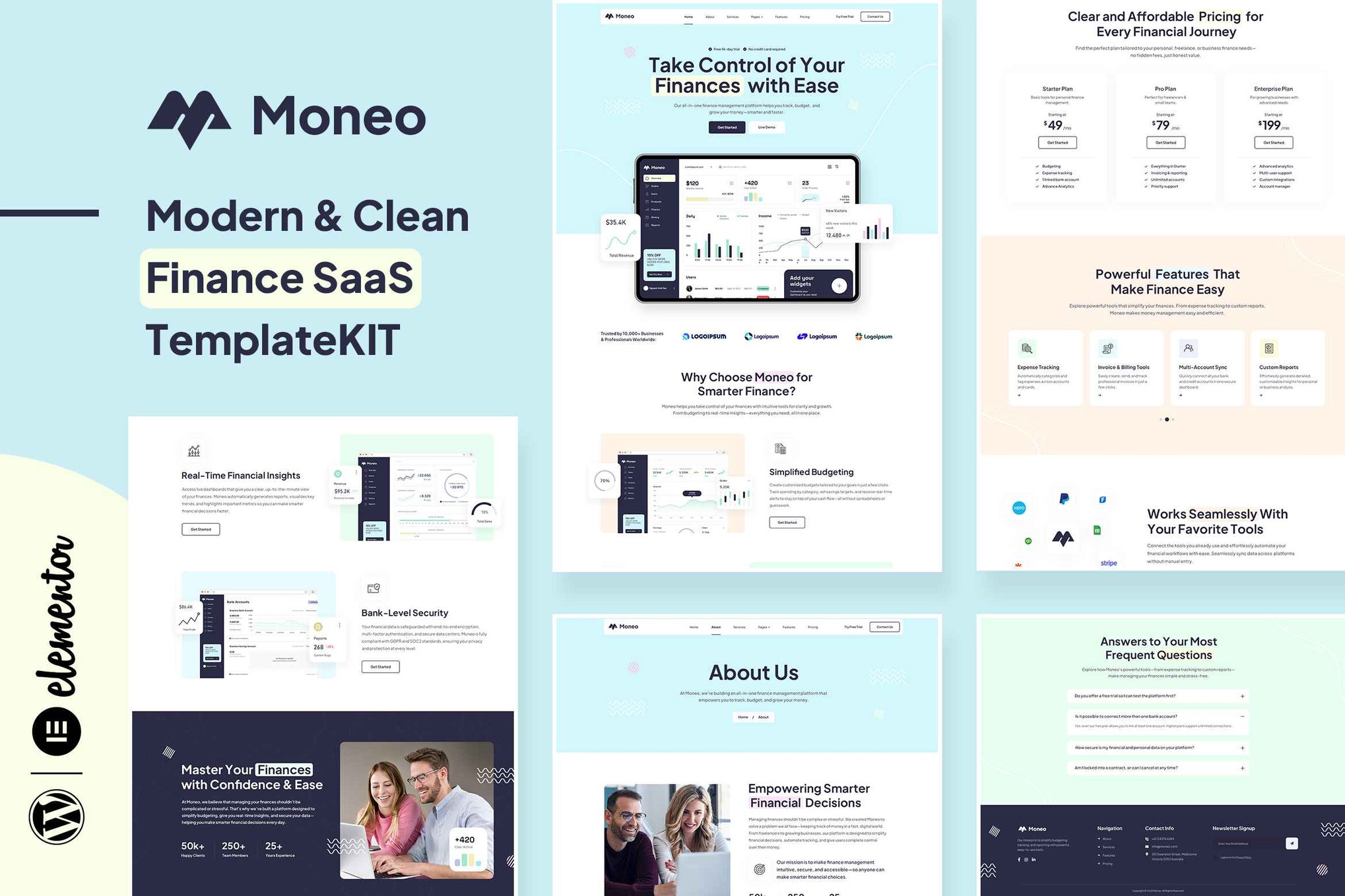 Moneo - Finance Management Elementor Template Kit