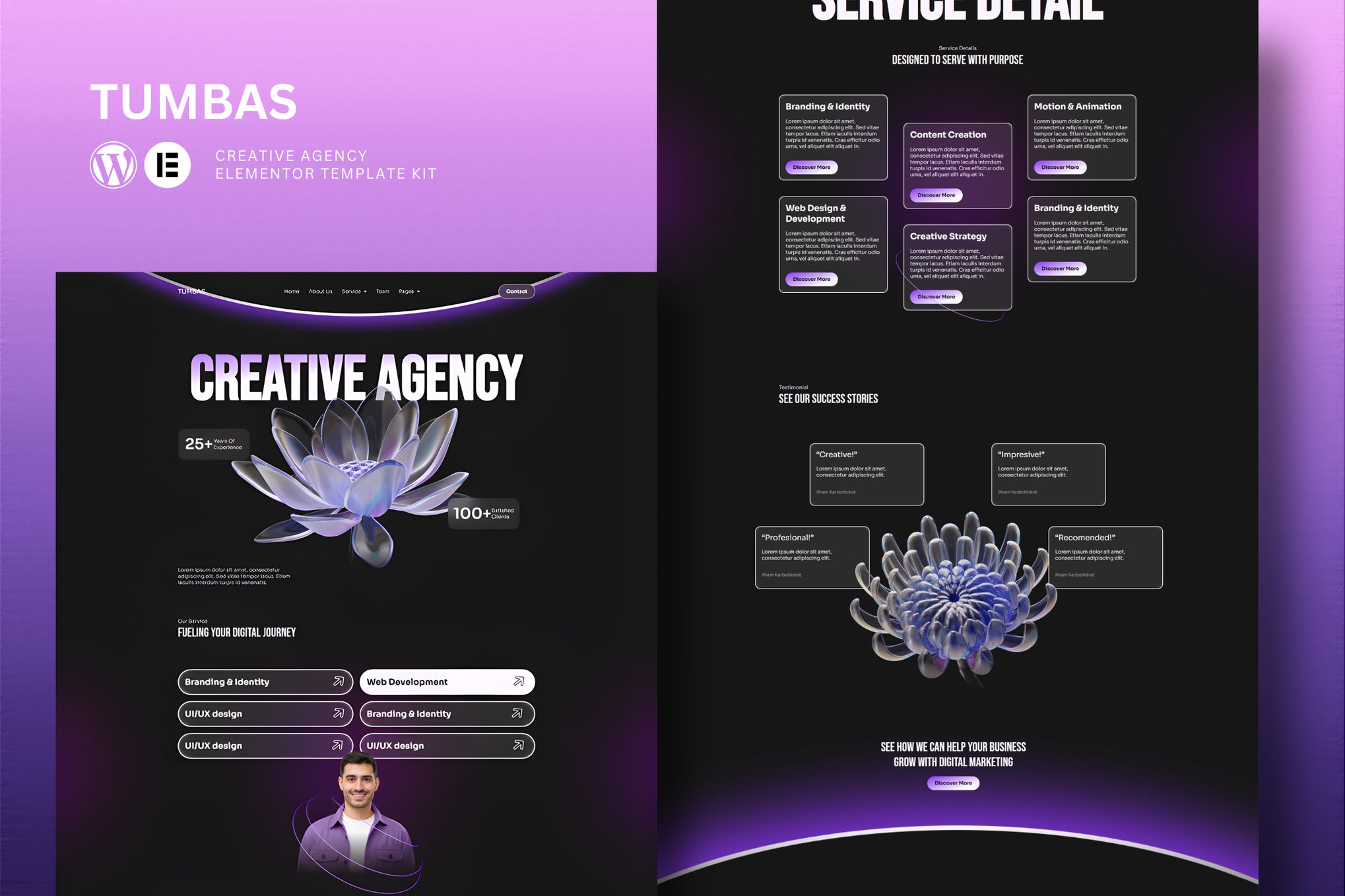 Tumbas - Creative Agency Elementor Template Kit