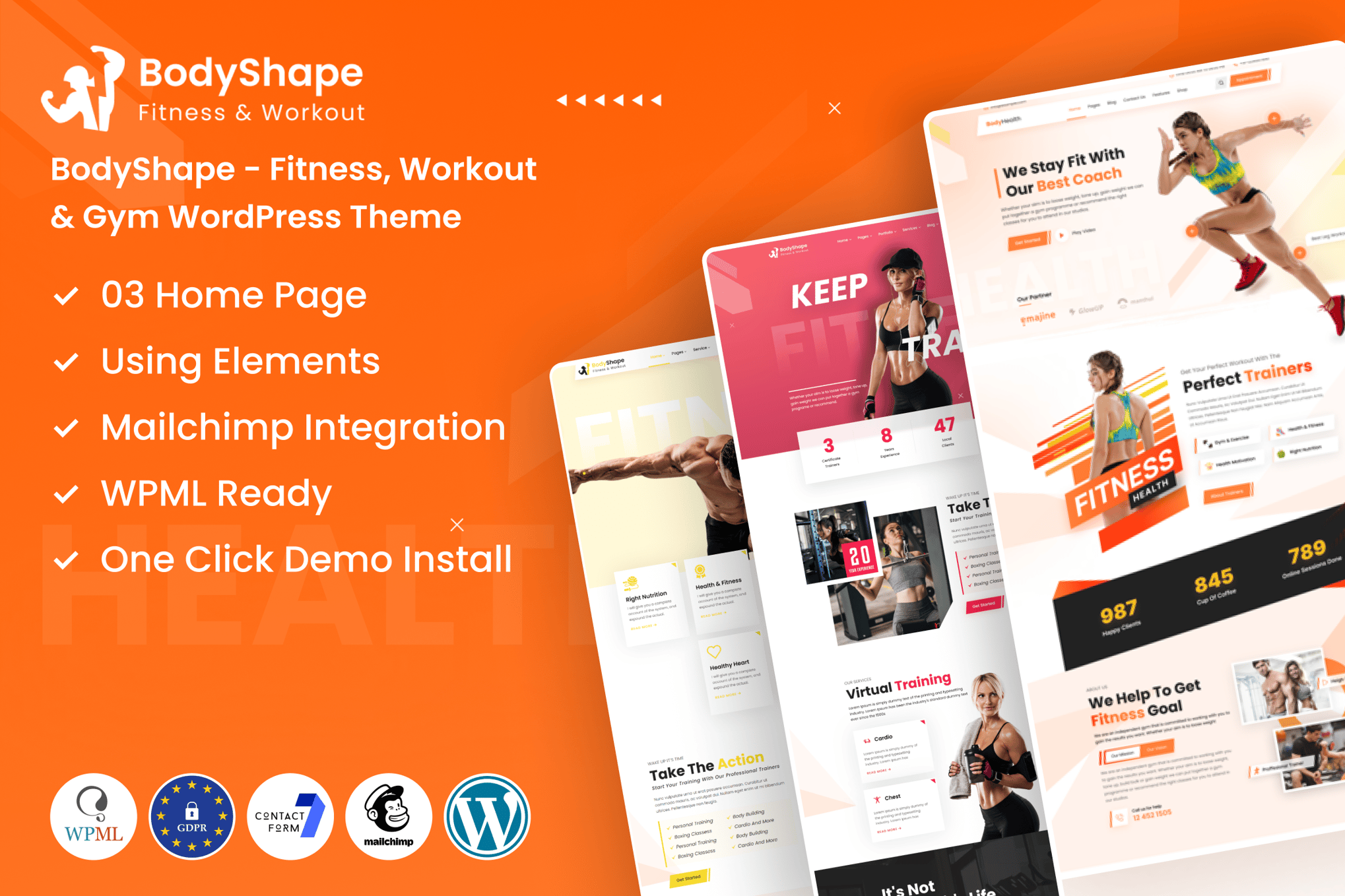 BodyShape - Fitness, Workout & Gym WordPress Theme 1.2
