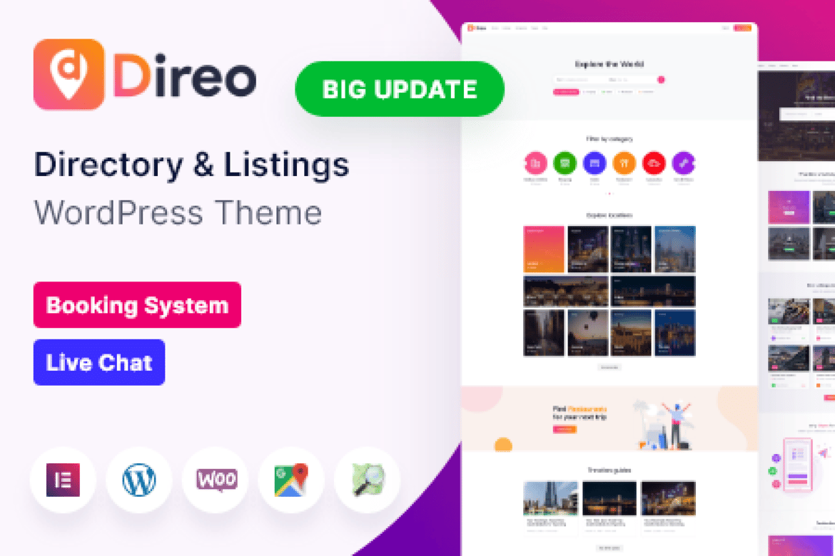 Direo – Directory & Listing WordPress Theme 3.0.7