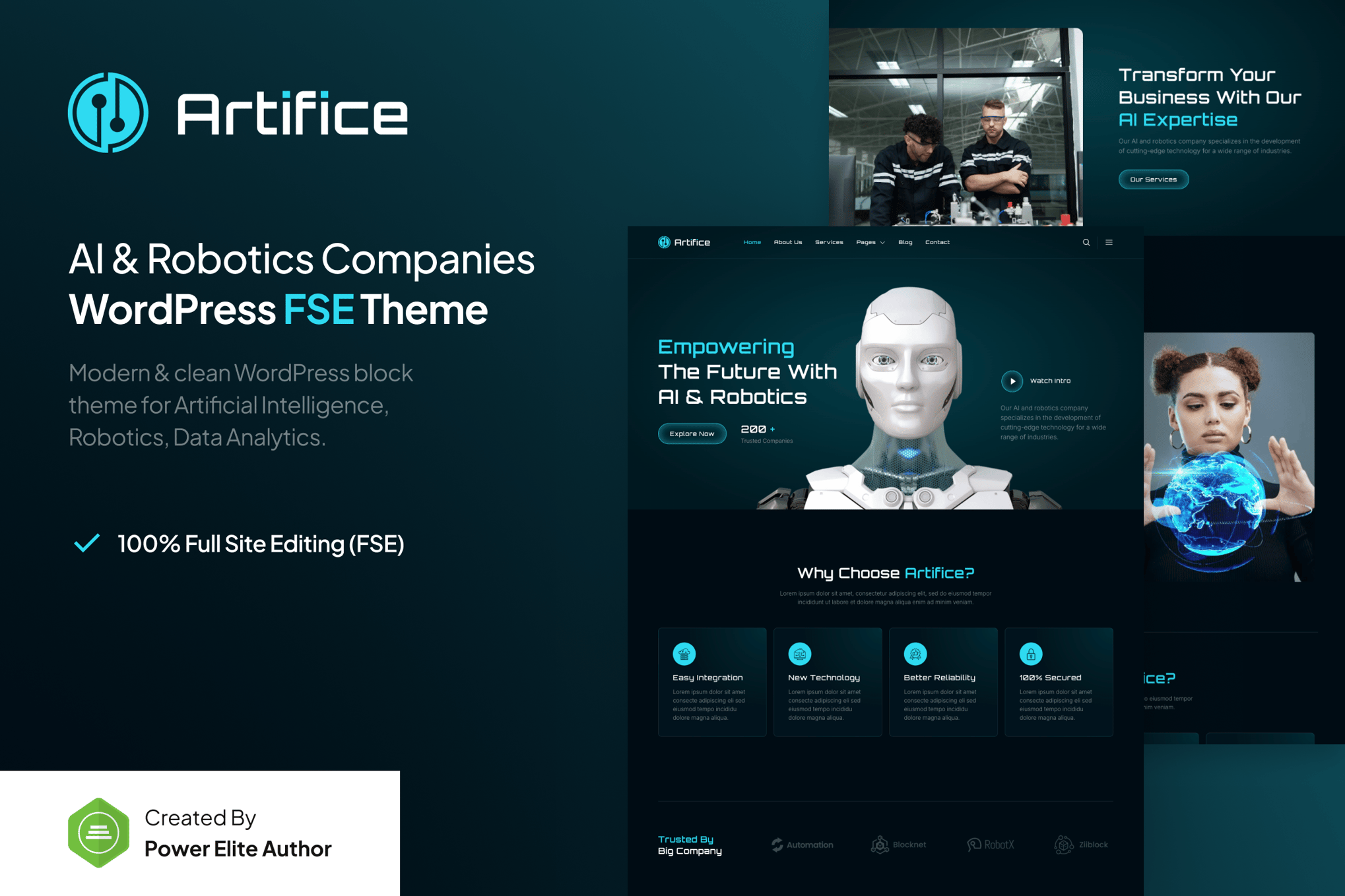 Artifice – AI & Robotics Company WordPress Theme 1.0.0