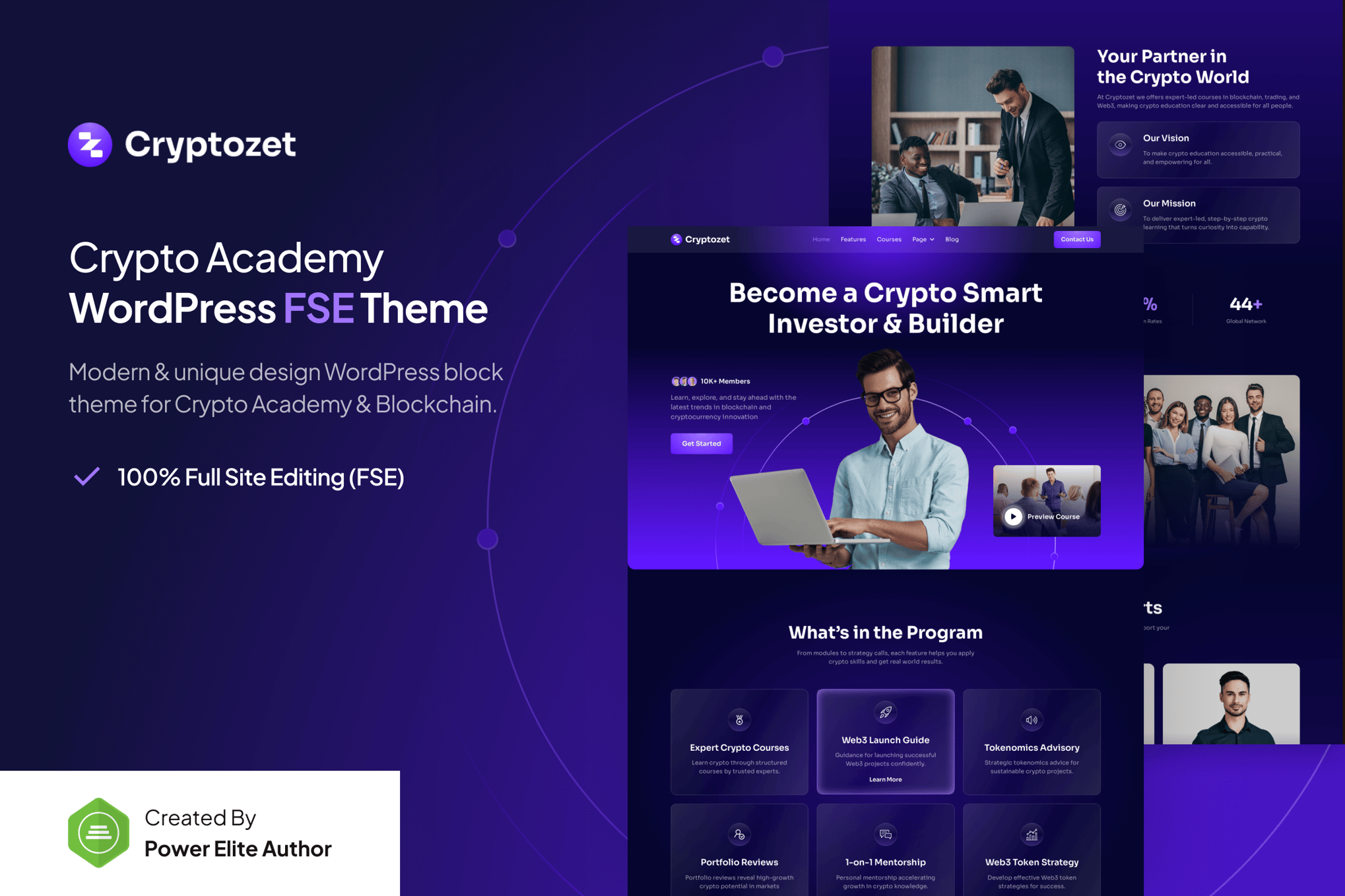 Cryptozet – Crypto & Blockchain Academy WP Theme 1.0.0