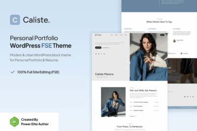 Caliste – Personal Portfolio CV & Resume WP Theme 1.0.0