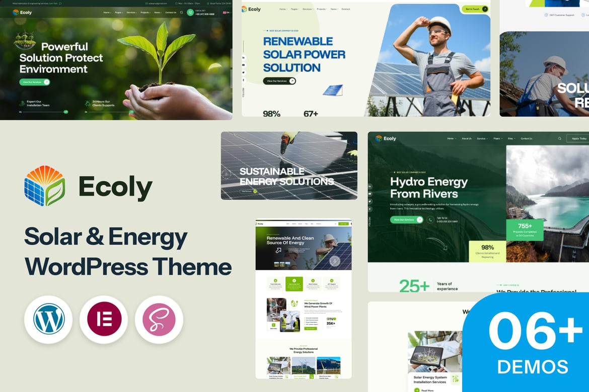 Ecoly – Solar Ecology Environment WordPress Theme 1.0.1
