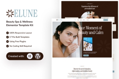 Elune - Beauty Spa & Wellness Elementor Template Kit