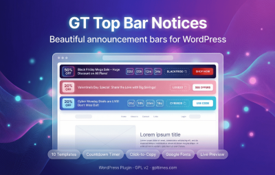 GT Top Bar Notices 2.0