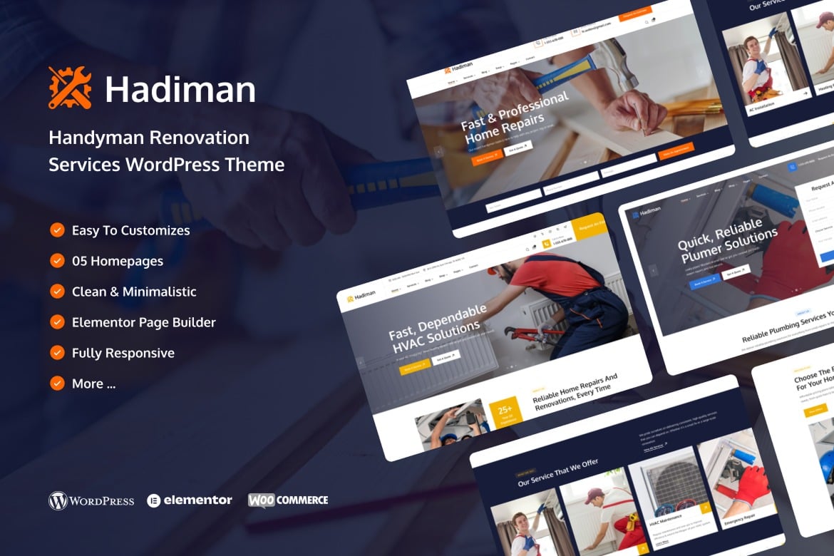 Hadiman – Handyman Renovation Services WordPress Theme 1.0.12