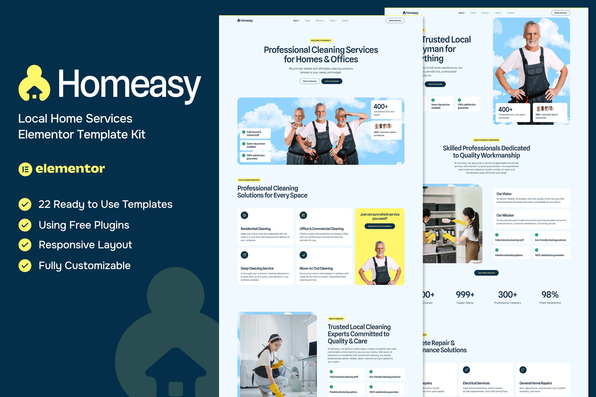 Homeasy - Local Home Services Elementor Template Kit