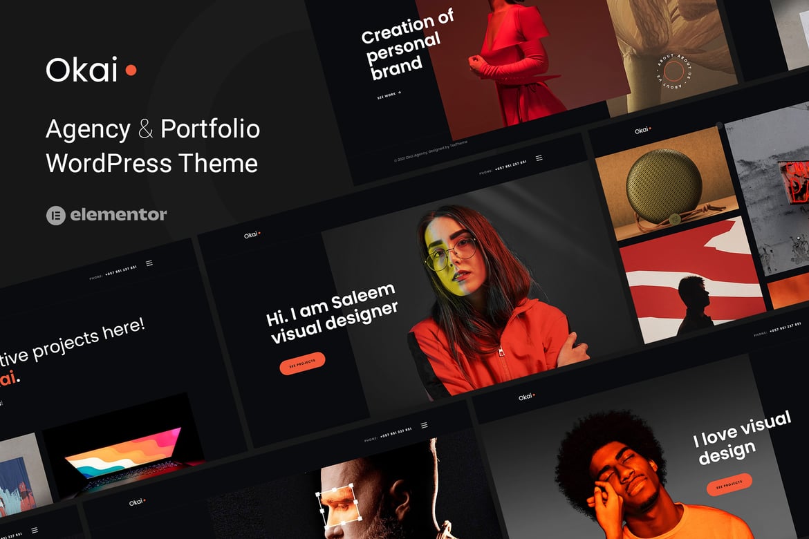 Okai – Creative Portfolio & Agency WordPress Theme 1.2.0