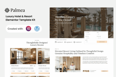 Palmea - Luxury Hotel & Resort Elementor Template Kit